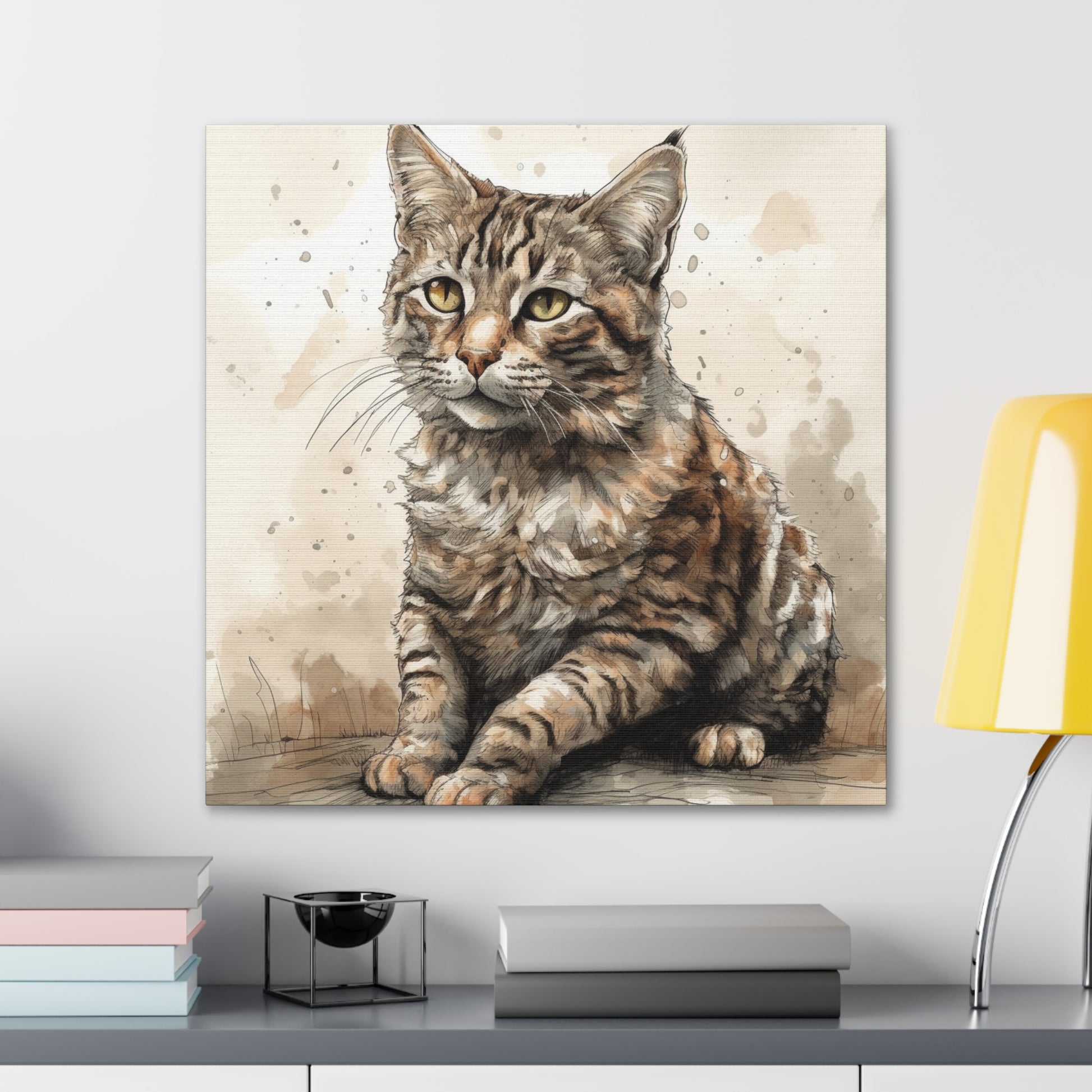"Cat Illustration" Wall Art - Weave Got Gifts - Unique Gifts You Won’t Find Anywhere Else!