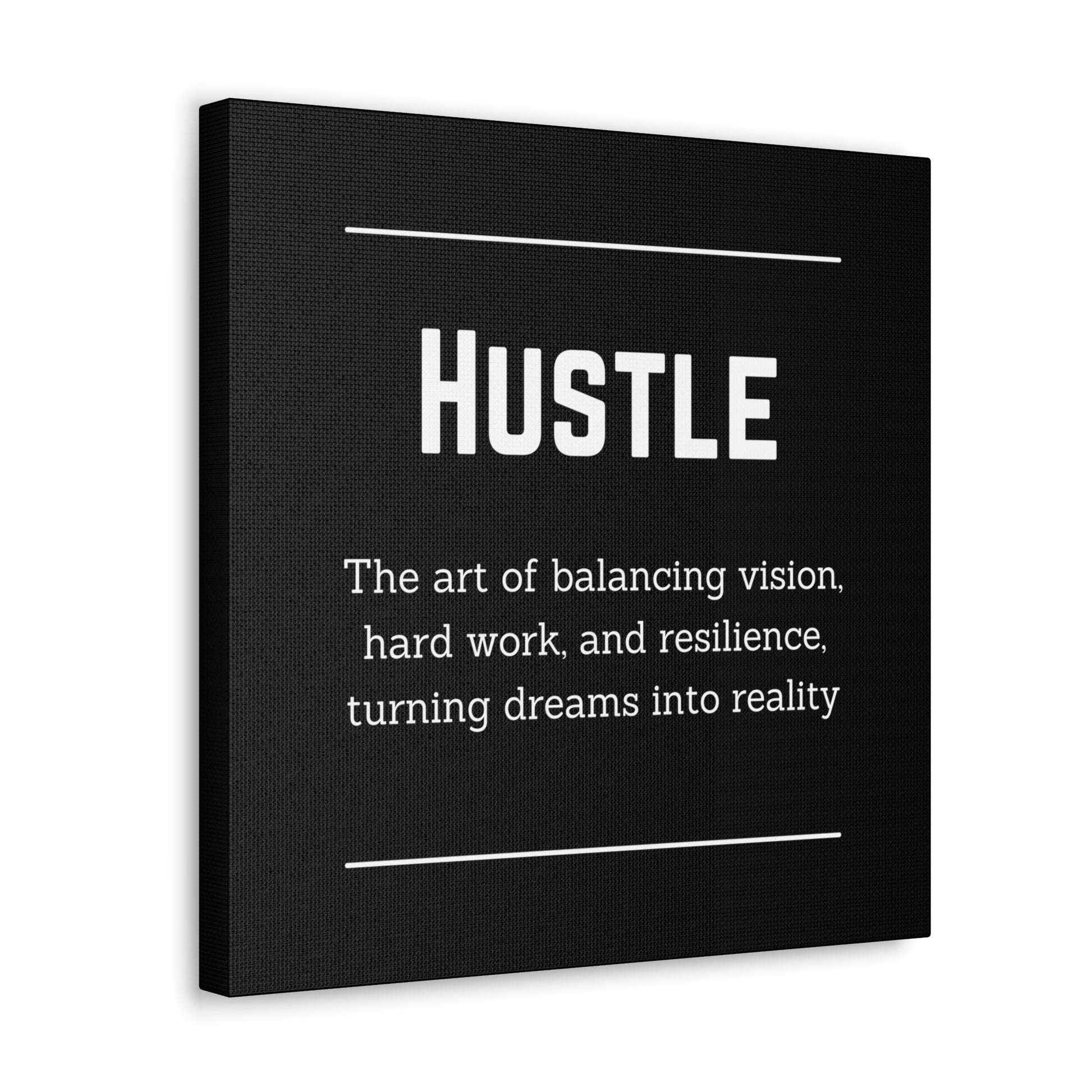 Modern hustle canvas art for business owners and startups
