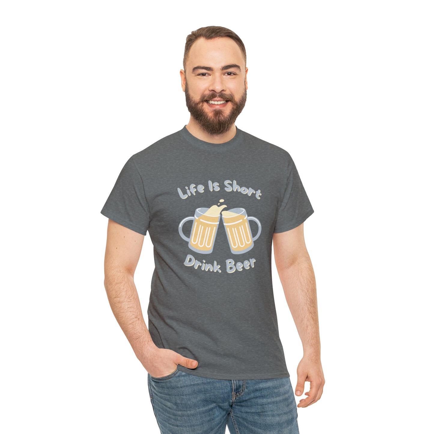 "Life Is Short, Drink Beer" T-Shirt - Weave Got Gifts - Unique Gifts You Won’t Find Anywhere Else!