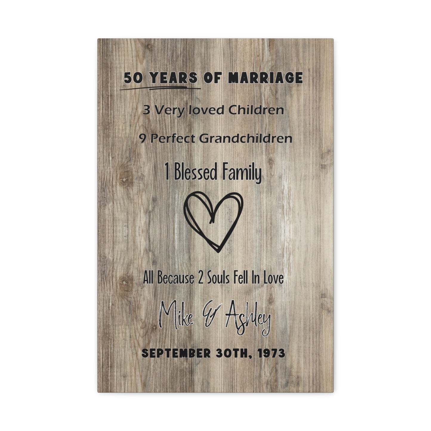 "50 Years Of Marriage" Wall Art - Weave Got Gifts - Unique Gifts You Won’t Find Anywhere Else!