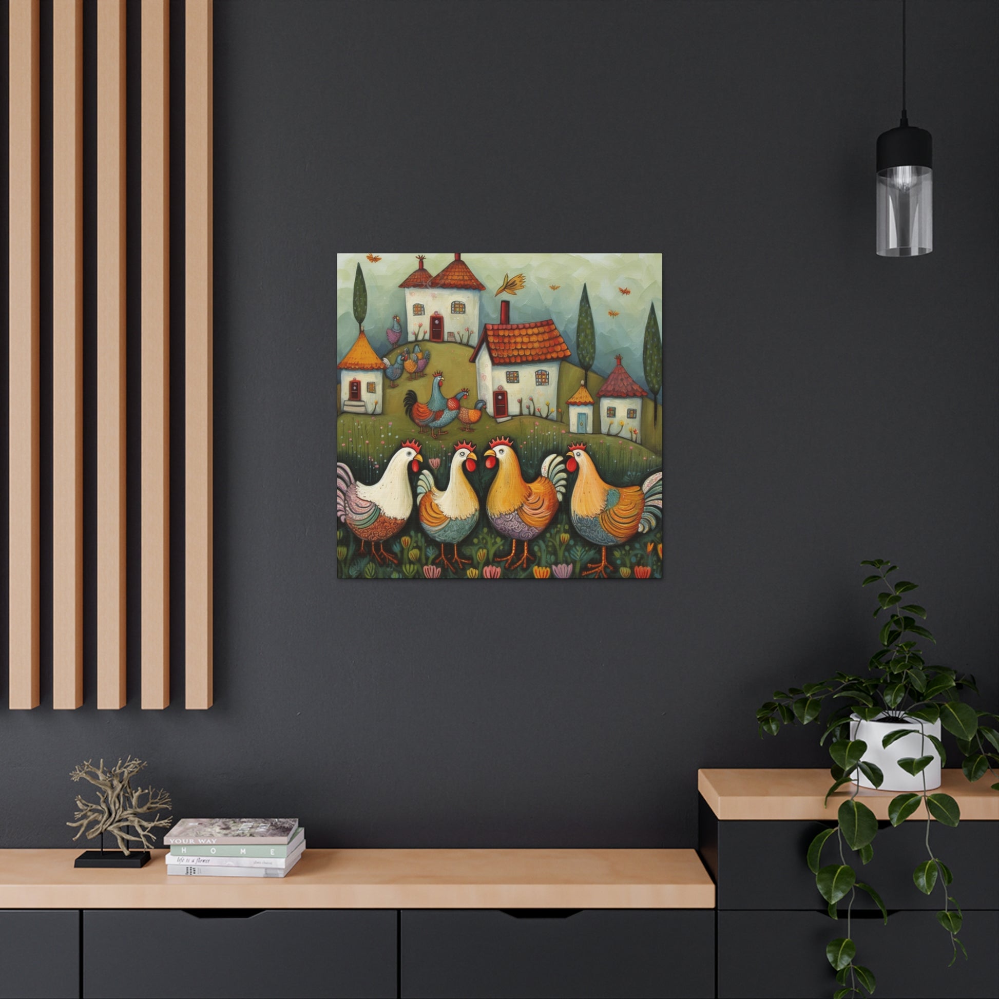 "Vintage Chicken Art" Wall Art - Weave Got Gifts - Unique Gifts You Won’t Find Anywhere Else!