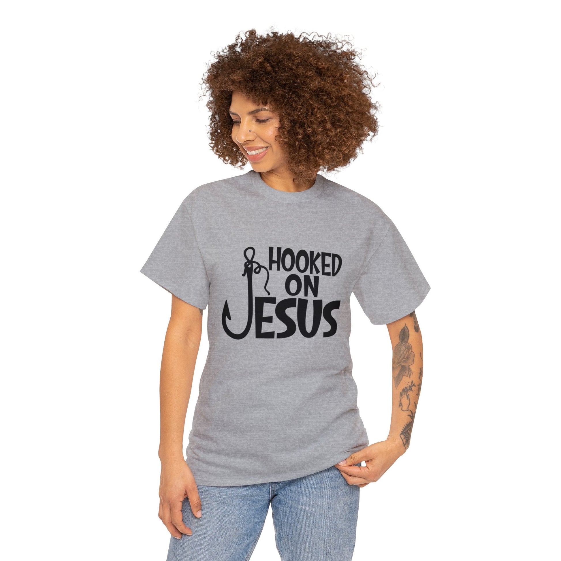 "Hooked on Jesus" T-Shirt - Weave Got Gifts - Unique Gifts You Won’t Find Anywhere Else!