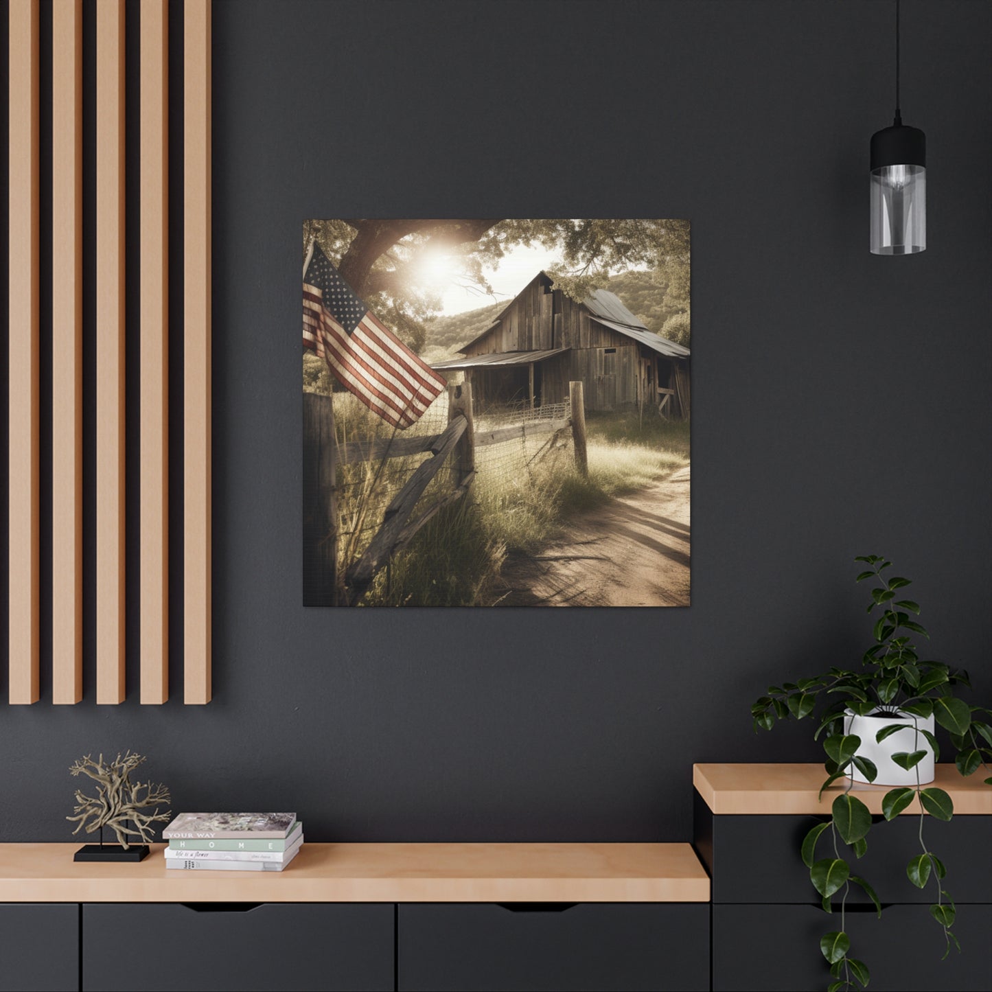 "Rustic American Farm" Wall Art - Weave Got Gifts - Unique Gifts You Won’t Find Anywhere Else!