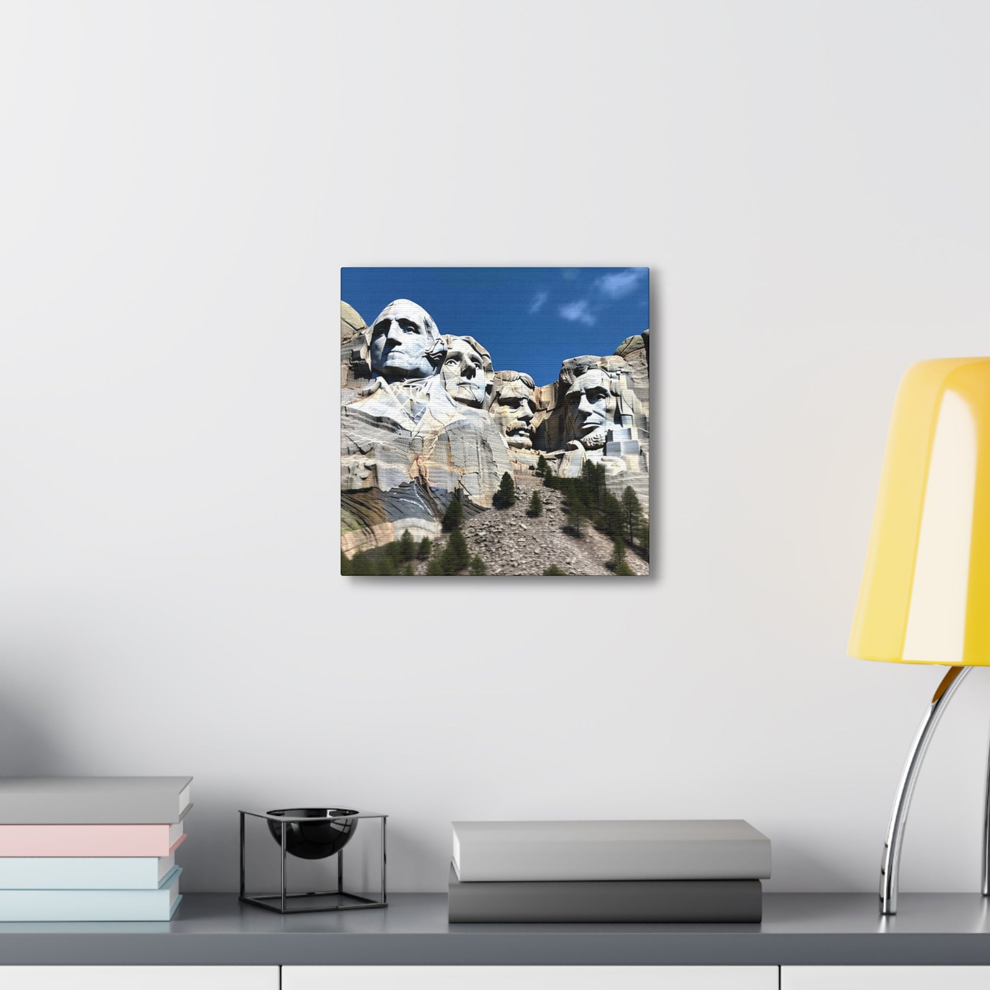 American landmark canvas wall art featuring Mount Rushmore
