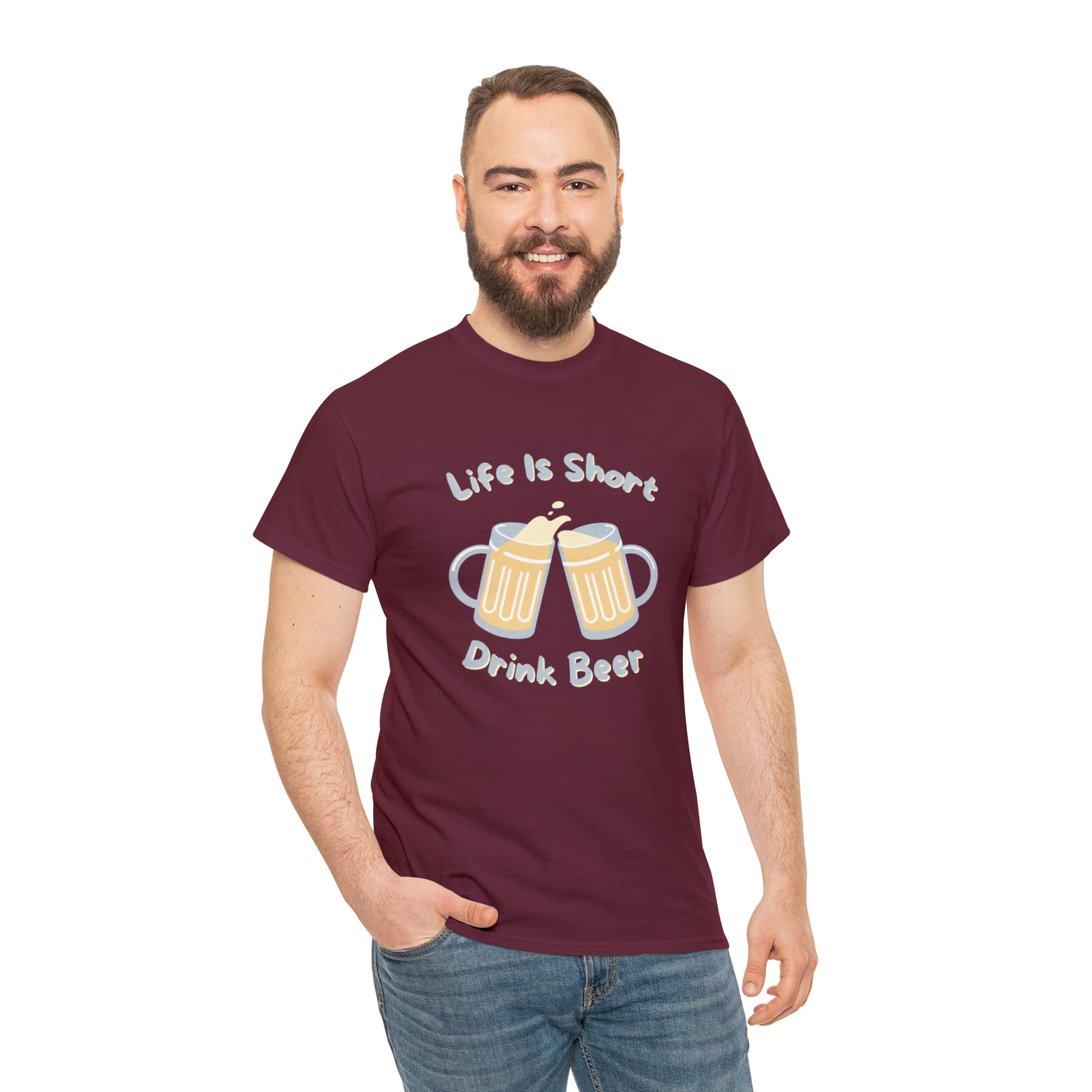 "Life Is Short, Drink Beer" T-Shirt - Weave Got Gifts - Unique Gifts You Won’t Find Anywhere Else!