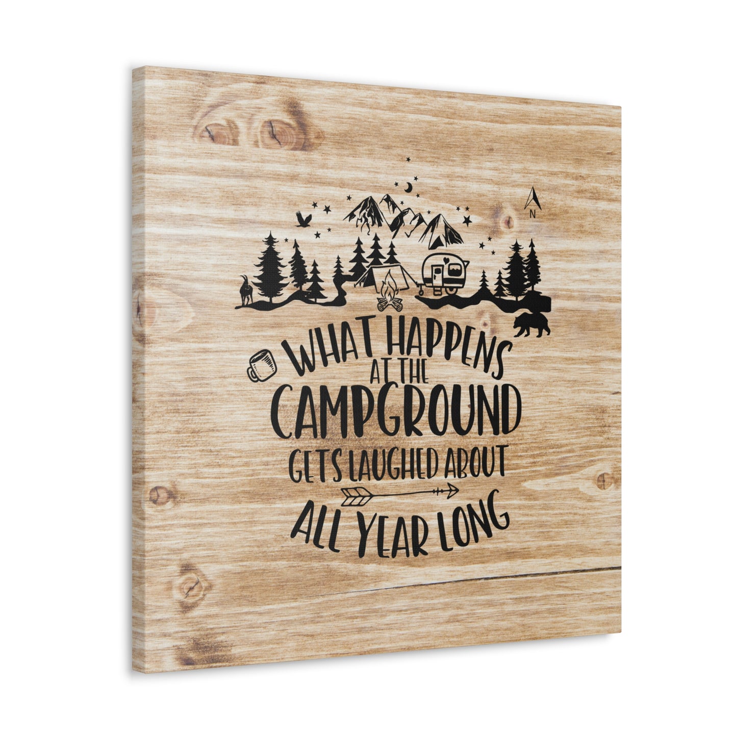 "What Happens At The Campground" Wall Art - Weave Got Gifts - Unique Gifts You Won’t Find Anywhere Else!