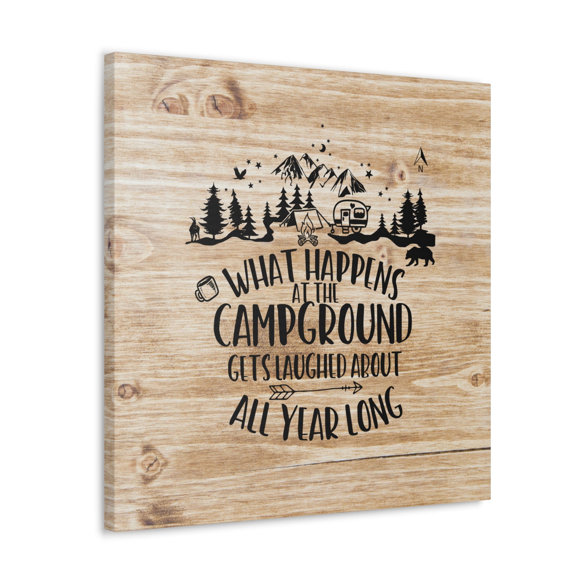 "What Happens At The Campground" Wall Art - Weave Got Gifts - Unique Gifts You Won’t Find Anywhere Else!