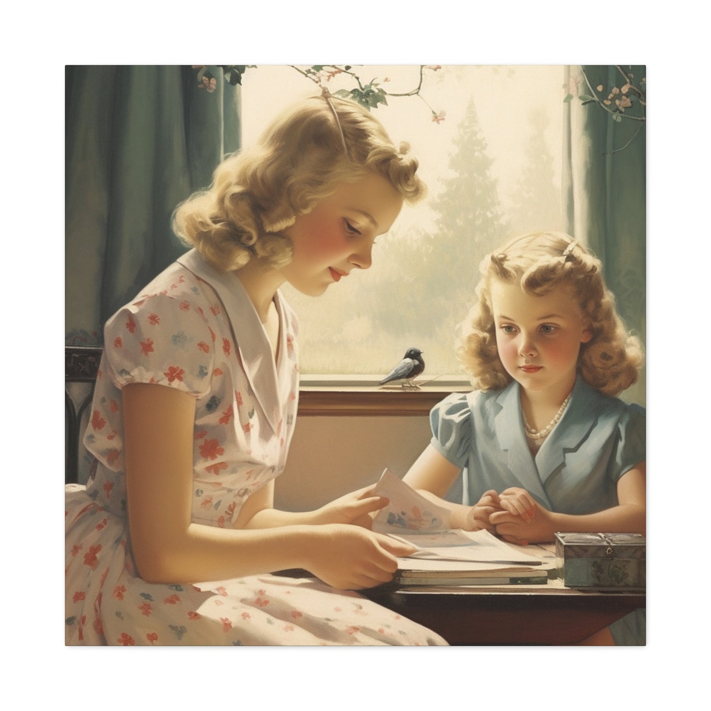 "Vintage Mother-Daughter Bond" Wall Art - Weave Got Gifts - Unique Gifts You Won’t Find Anywhere Else!