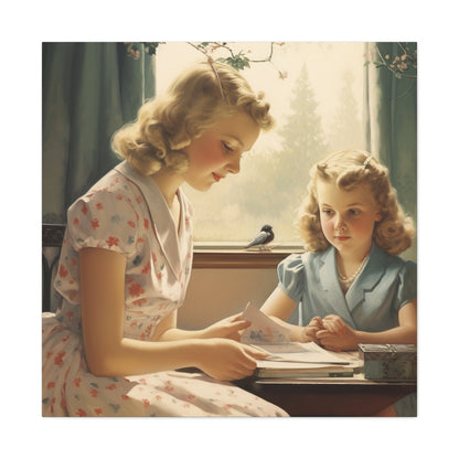 "Vintage Mother-Daughter Bond" Wall Art - Weave Got Gifts - Unique Gifts You Won’t Find Anywhere Else!