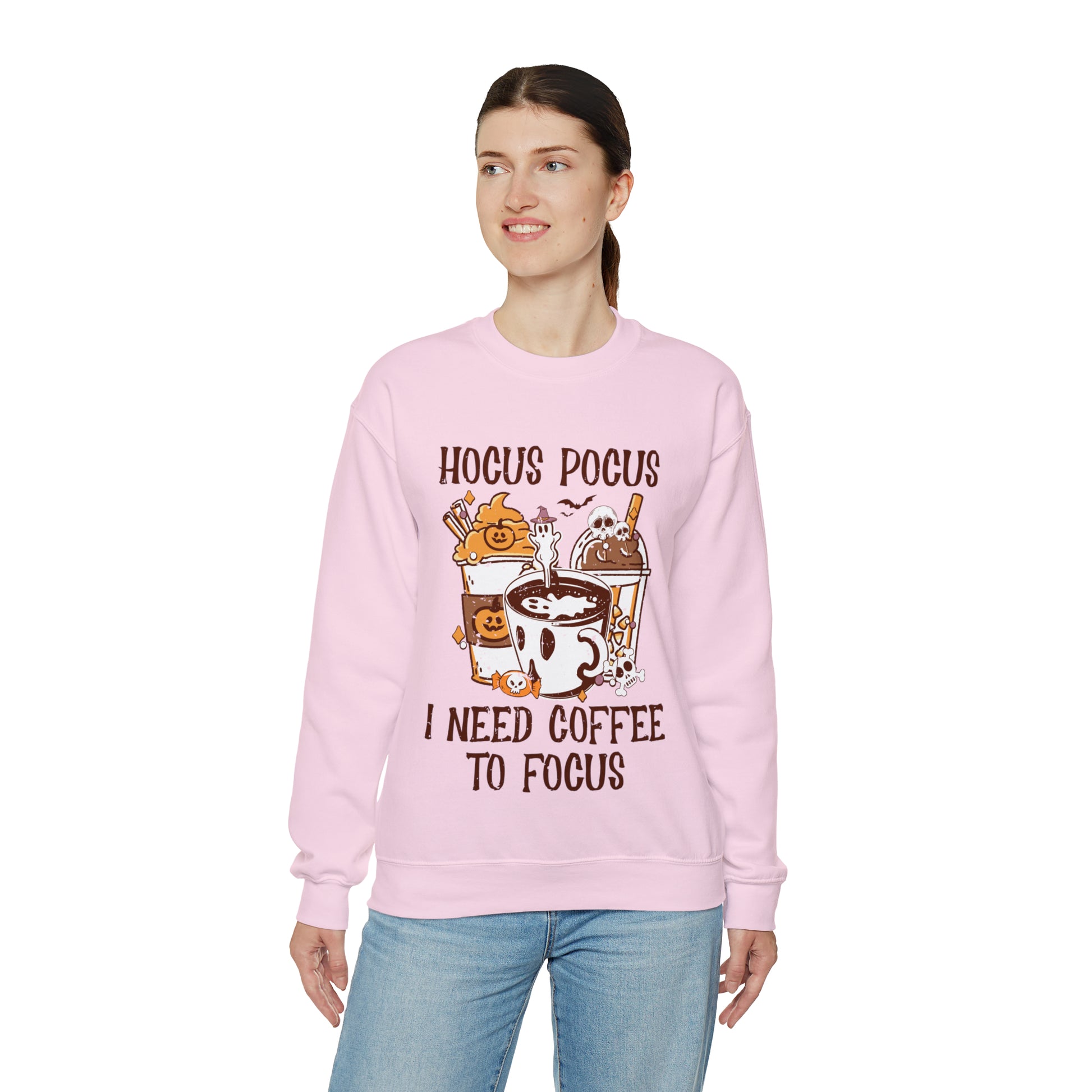 "Hocus Pocus I Need Coffee To Focus" Sweatshirt - Weave Got Gifts - Unique Gifts You Won’t Find Anywhere Else!