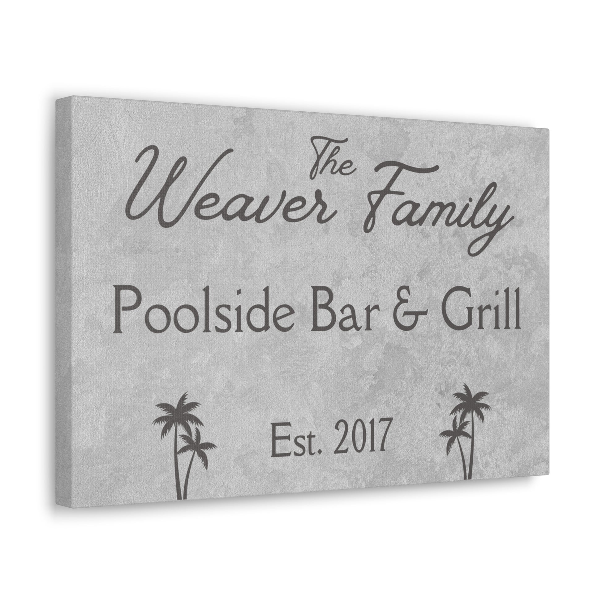 Custom "Family Poolside Bar & Grill" Wall Art - Weave Got Gifts - Unique Gifts You Won’t Find Anywhere Else!