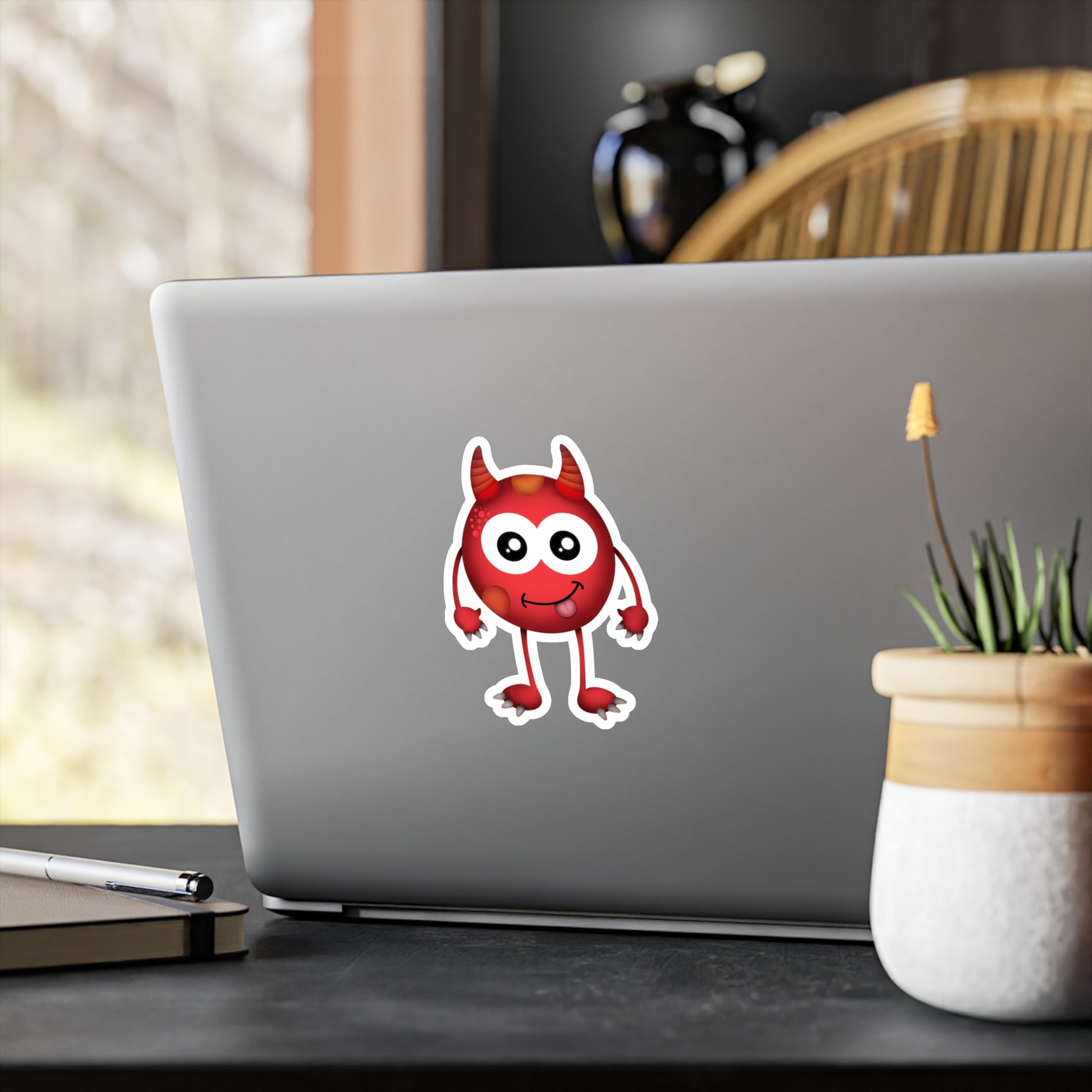 "Adorable Red Monster" Kiss-Cut Vinyl Decals - Weave Got Gifts - Unique Gifts You Won’t Find Anywhere Else!
