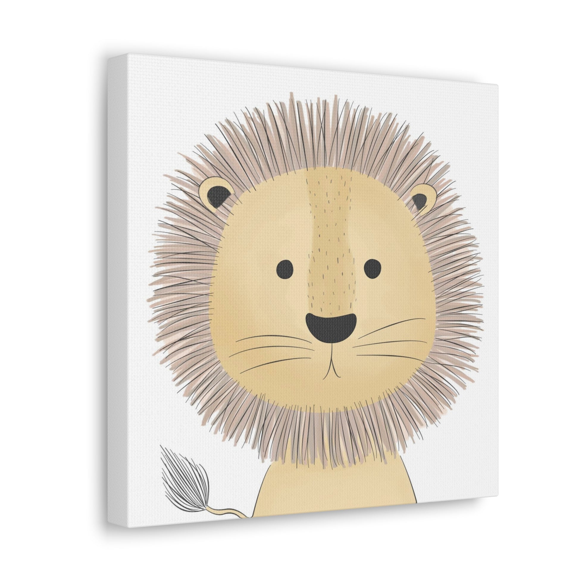 "Cute Lion" Canvas Wall Art - Weave Got Gifts - Unique Gifts You Won’t Find Anywhere Else!