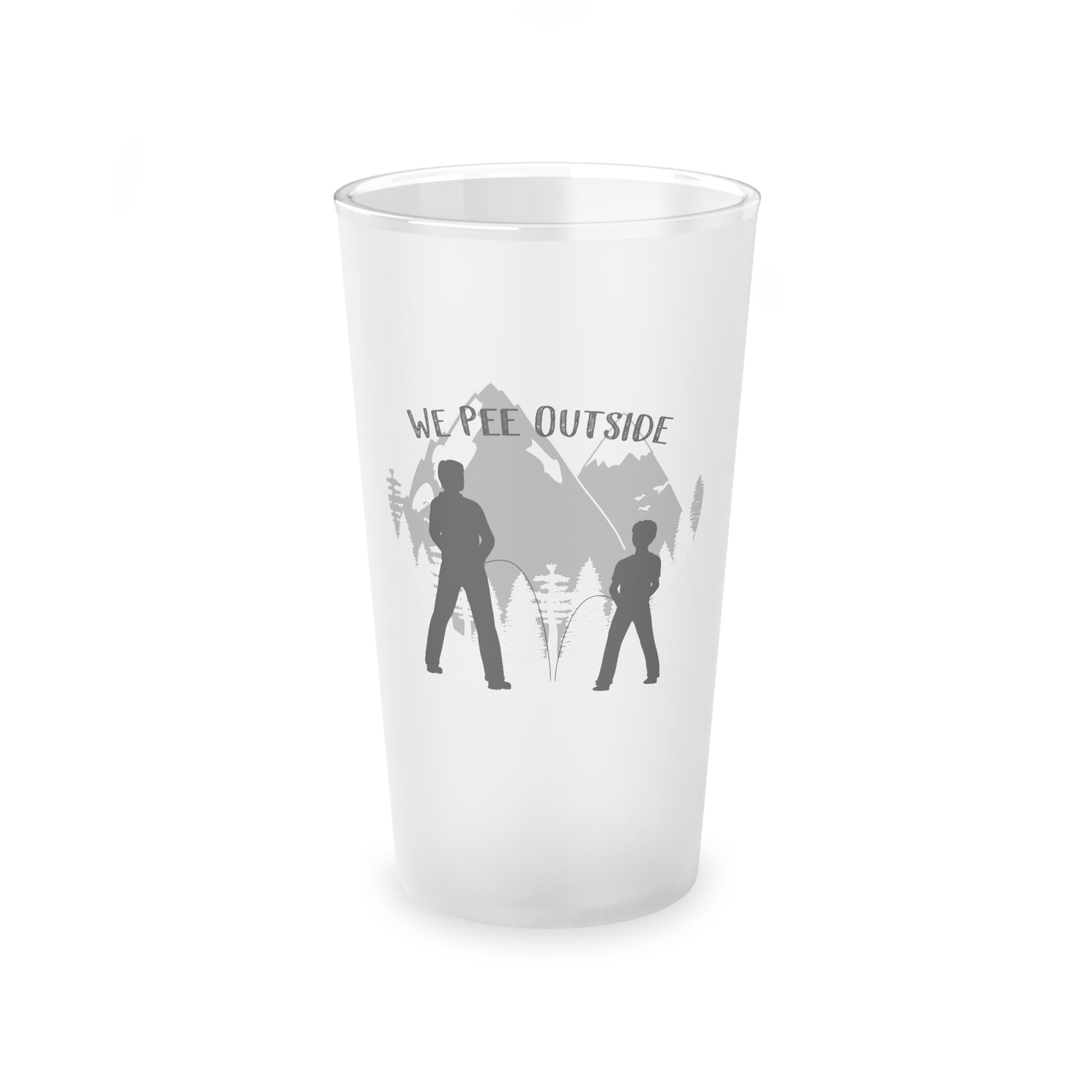 Funny Father’s Day beer mug featuring a camping-inspired scene
