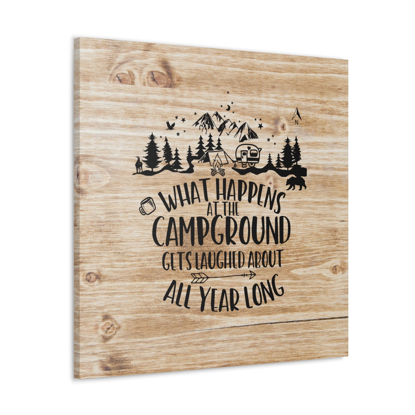 "What Happens At The Campground" Wall Art - Weave Got Gifts - Unique Gifts You Won’t Find Anywhere Else!