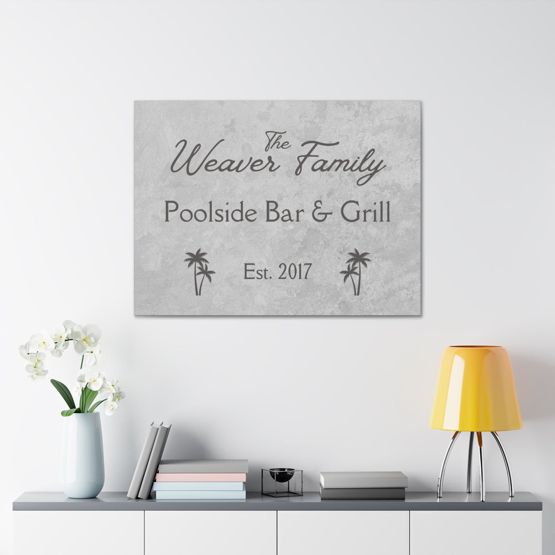 Custom "Family Poolside Bar & Grill" Wall Art - Weave Got Gifts - Unique Gifts You Won’t Find Anywhere Else!