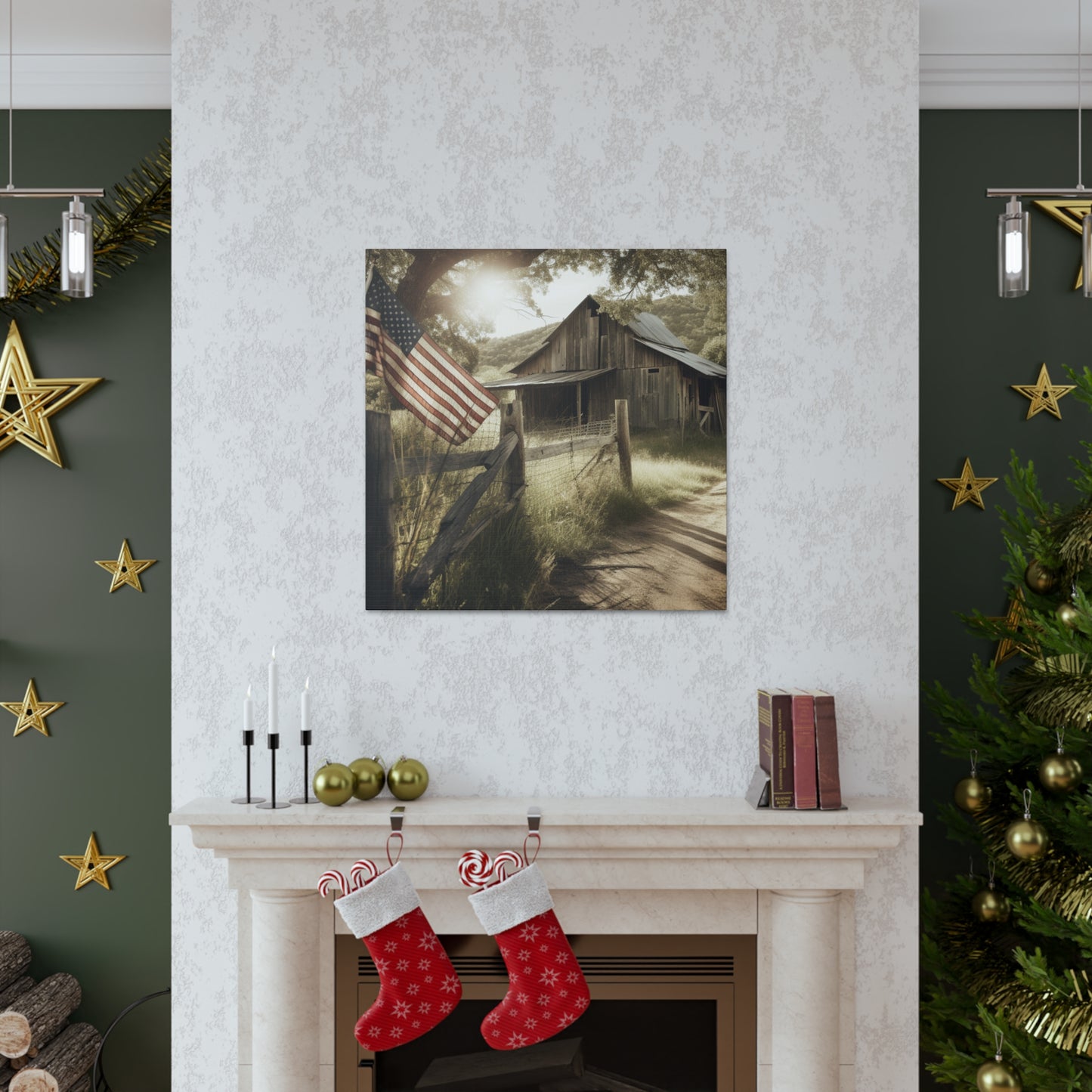 "Rustic American Farm" Wall Art - Weave Got Gifts - Unique Gifts You Won’t Find Anywhere Else!