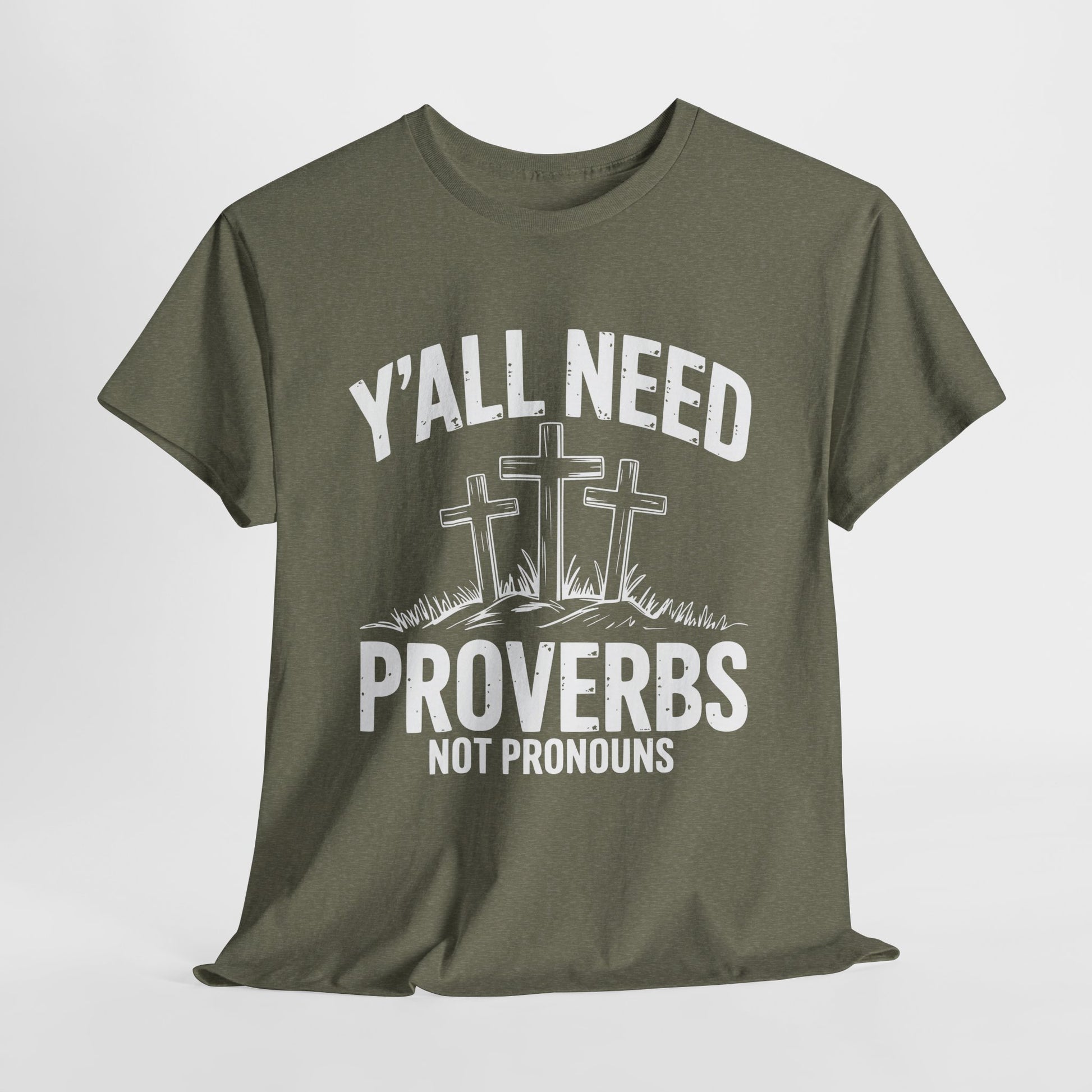 Cotton t-shirt with bold Christian message and classic fit