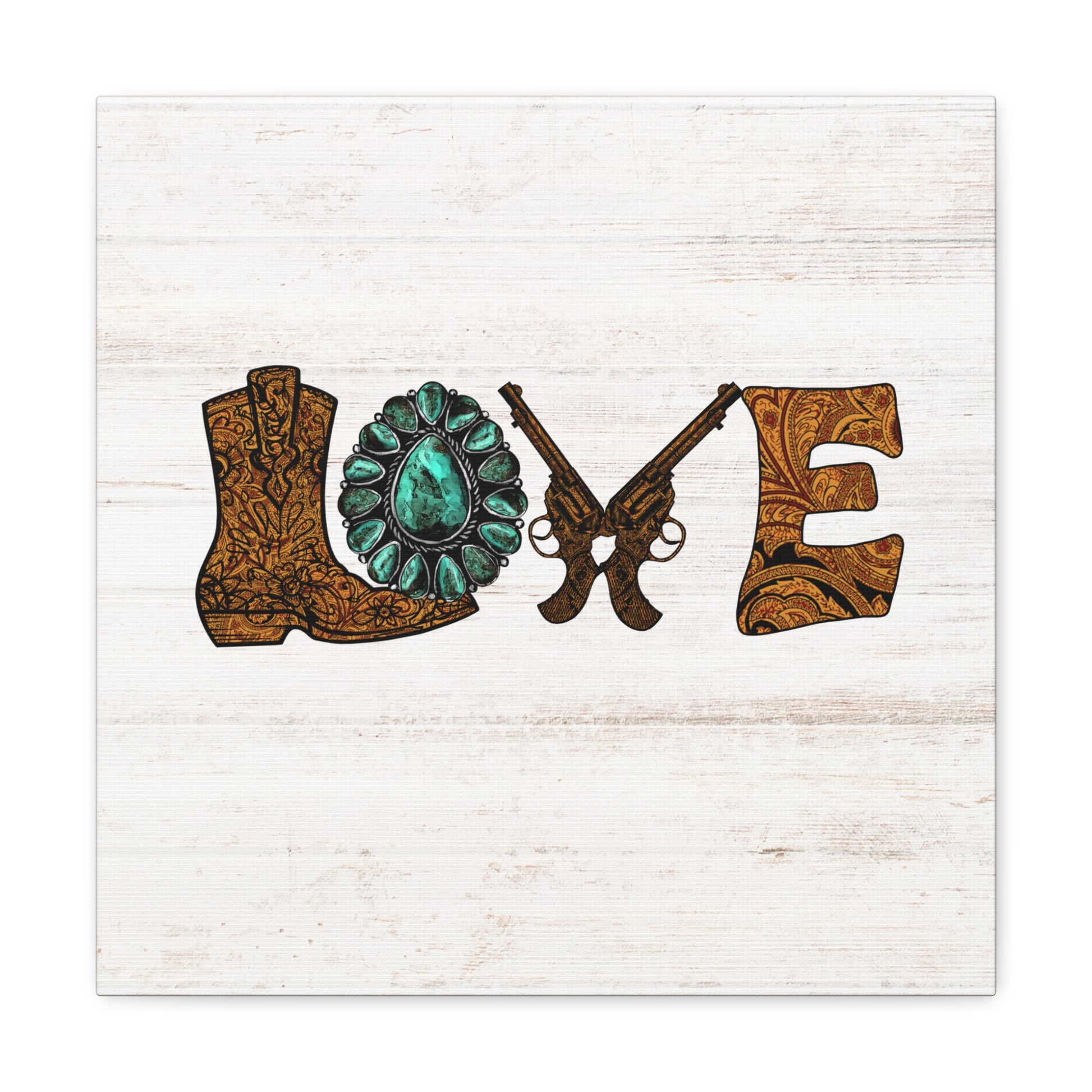 "Wild West Love" Canvas Wall Art Print - Weave Got Gifts - Unique Gifts You Won’t Find Anywhere Else!