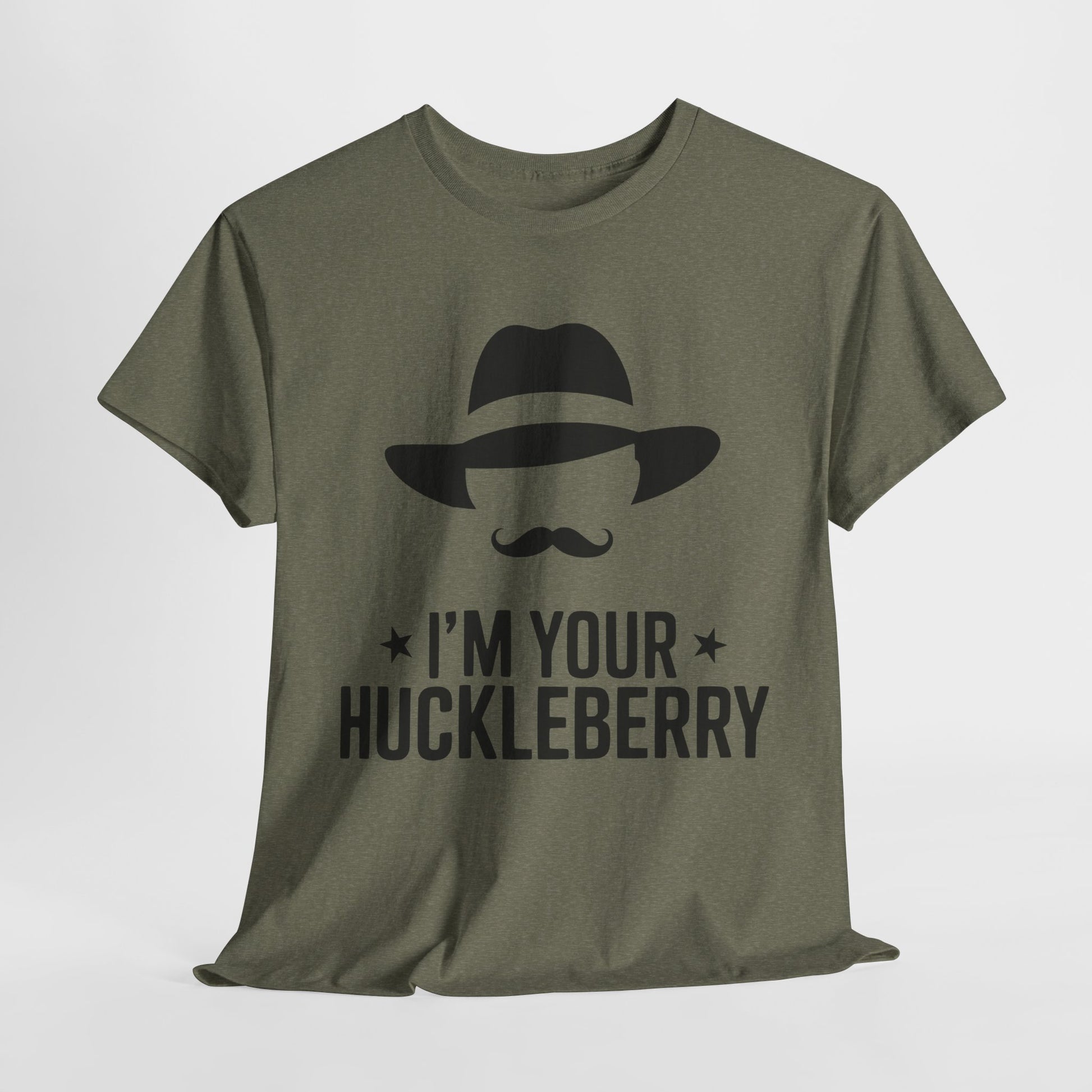 I’m Your Huckleberry t-shirt with cowboy hat and mustache graphic