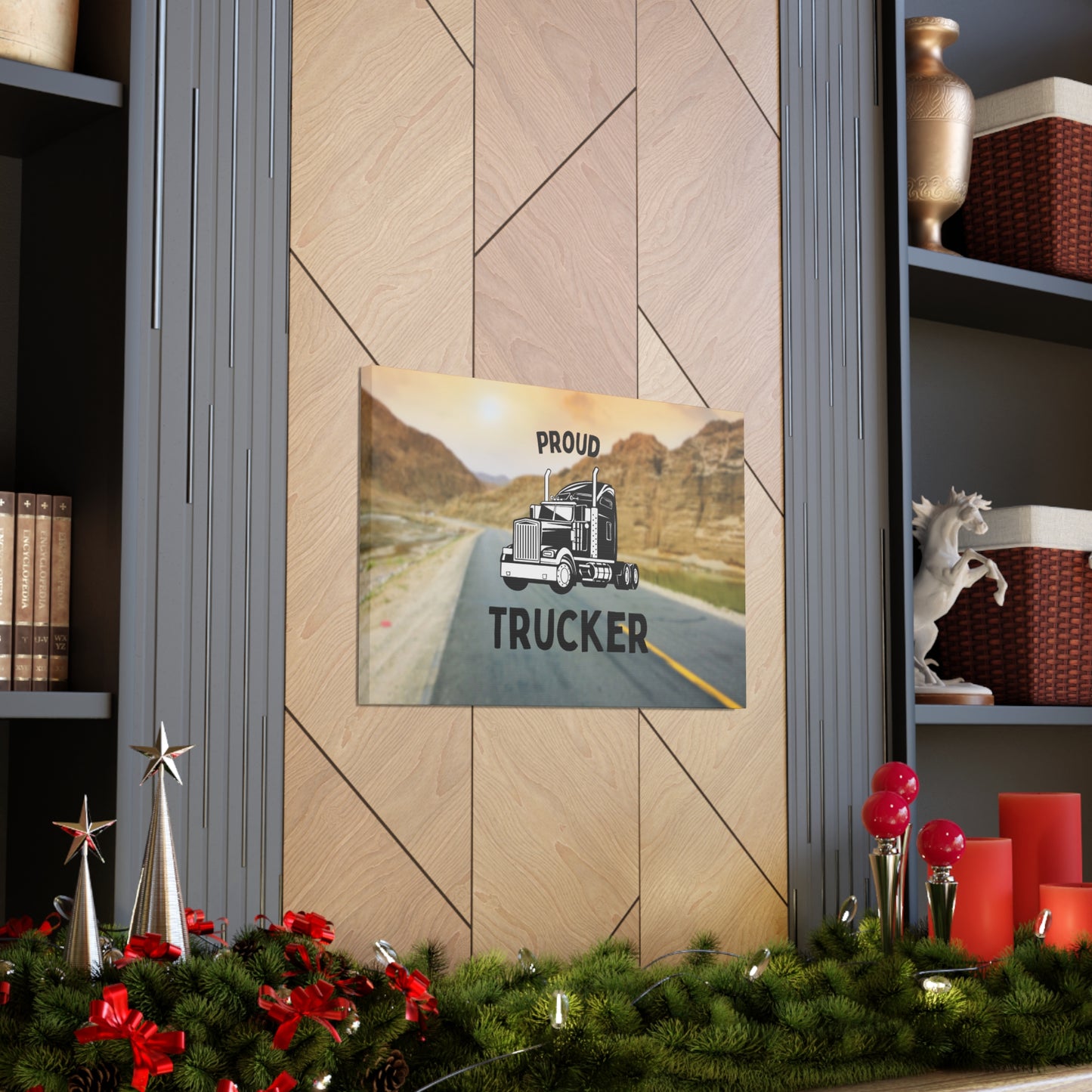 "Proud Trucker" Wall Art - Weave Got Gifts - Unique Gifts You Won’t Find Anywhere Else!