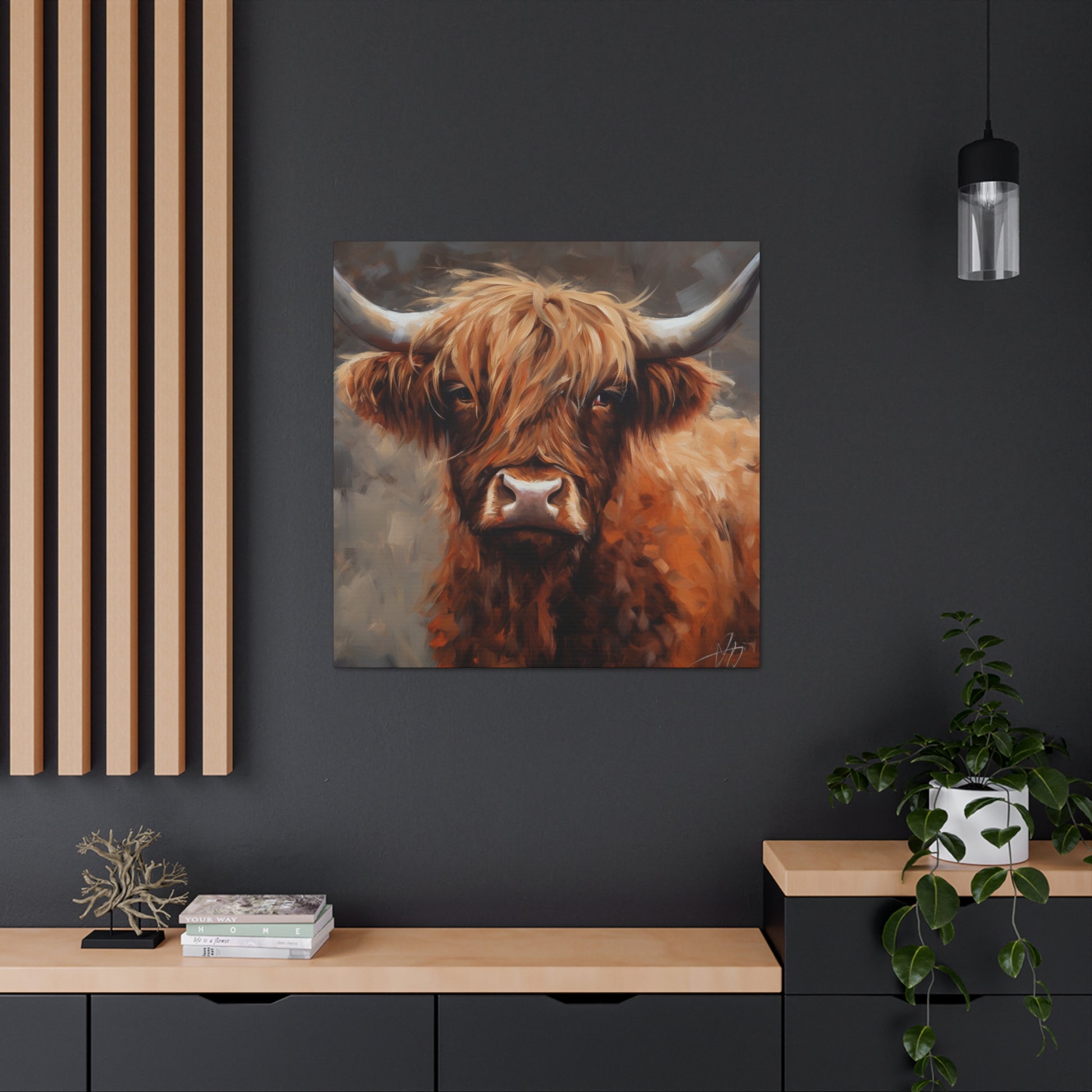 "Highland Cow Painting" Wall Art - Weave Got Gifts - Unique Gifts You Won’t Find Anywhere Else!