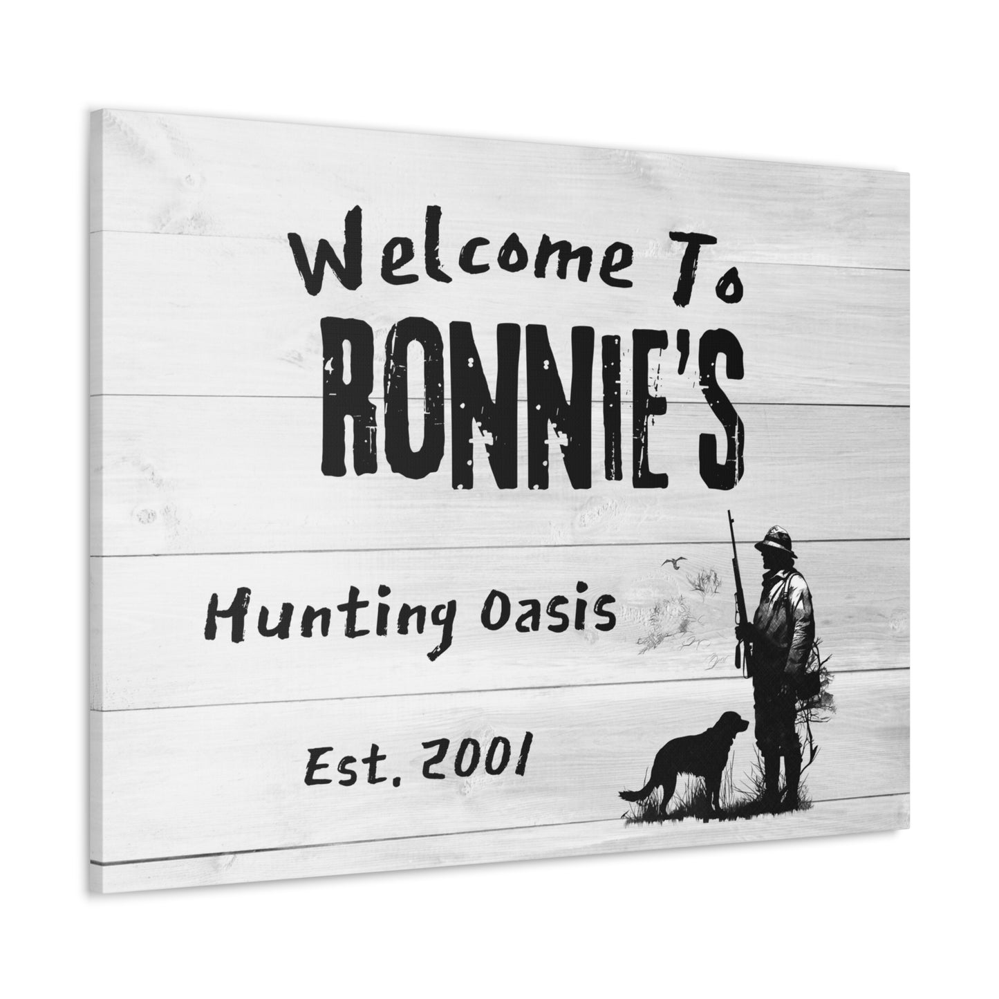 Custom "Welcome To My Hunting Oasis" Wall Sign - Weave Got Gifts - Unique Gifts You Won’t Find Anywhere Else!