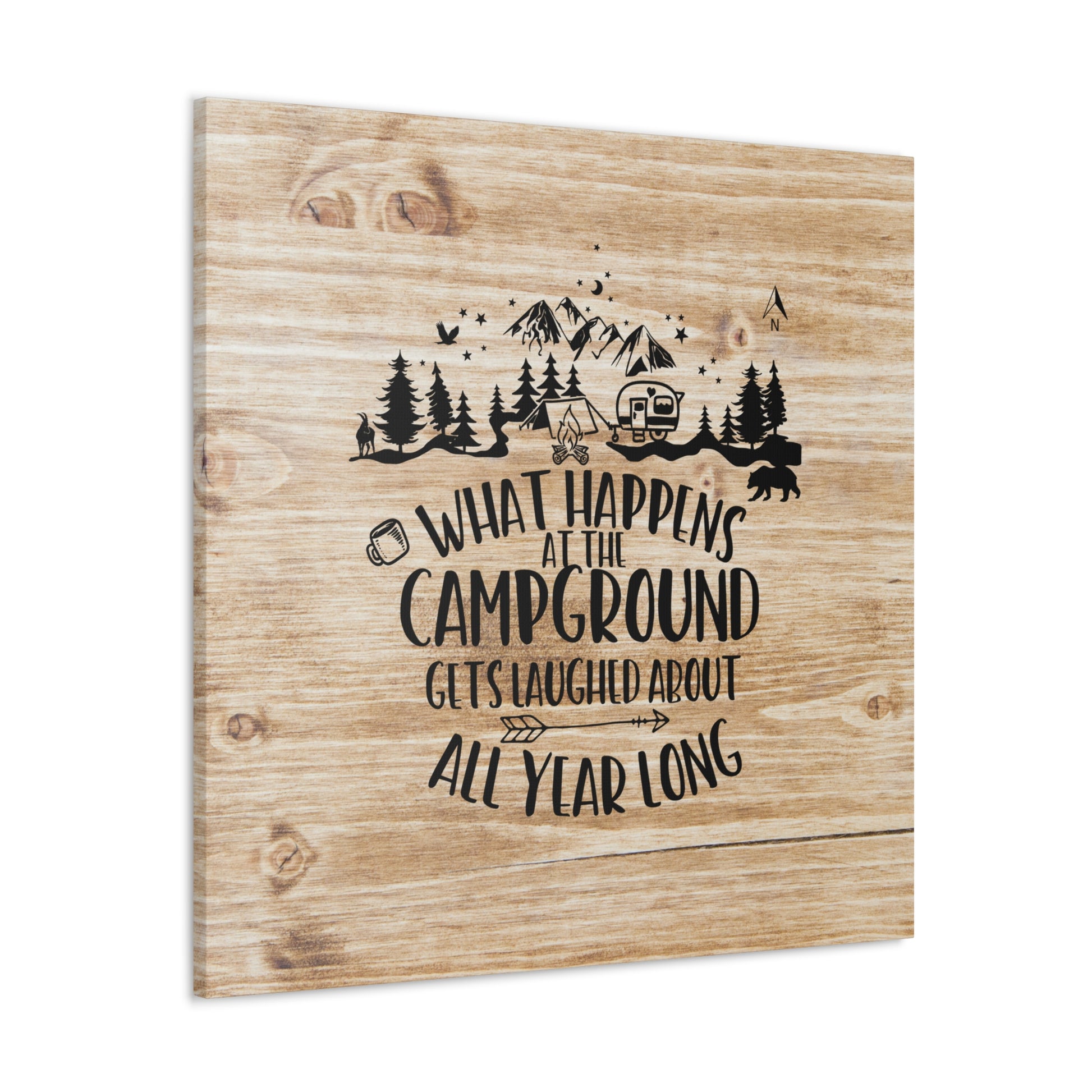 "What Happens At The Campground" Wall Art - Weave Got Gifts - Unique Gifts You Won’t Find Anywhere Else!