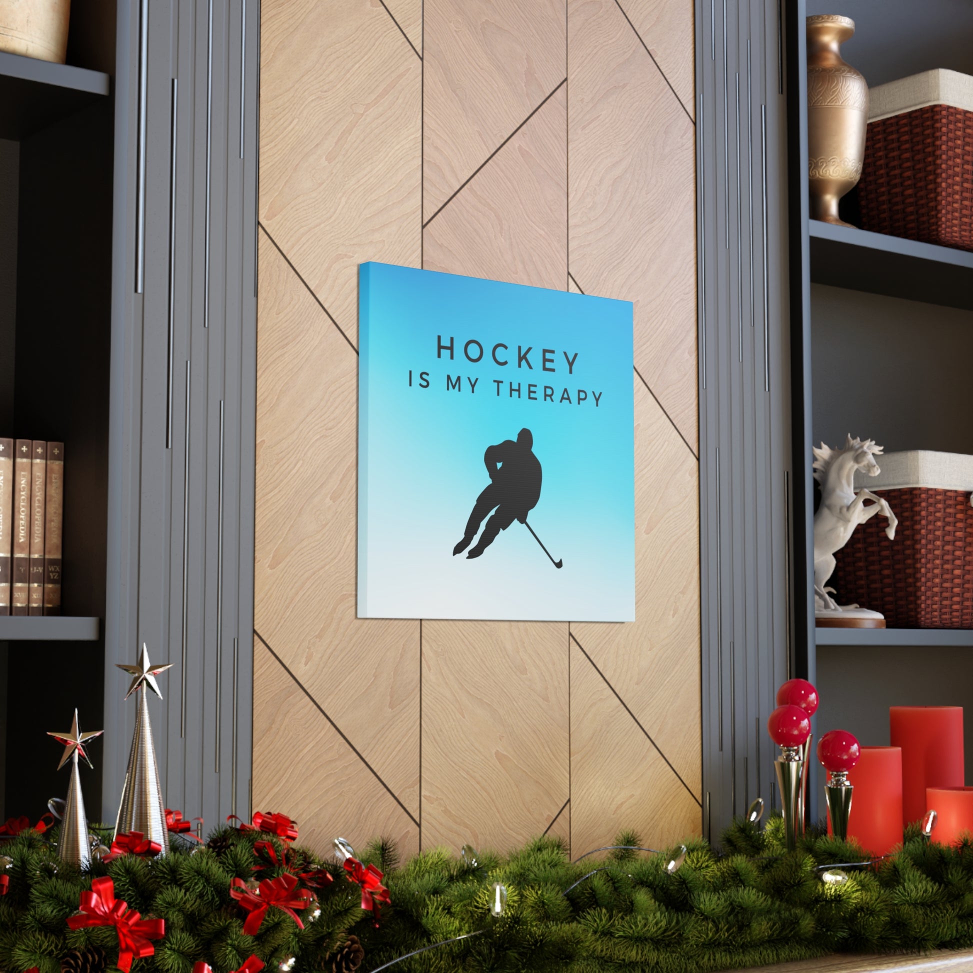 "Hockey Is My Therapy" Wall Art - Weave Got Gifts - Unique Gifts You Won’t Find Anywhere Else!