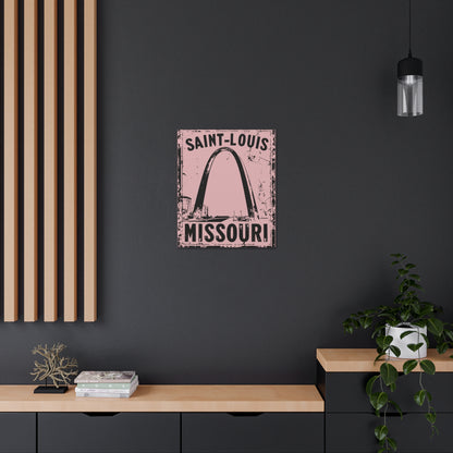 Urban Saint Louis art with black arch design
