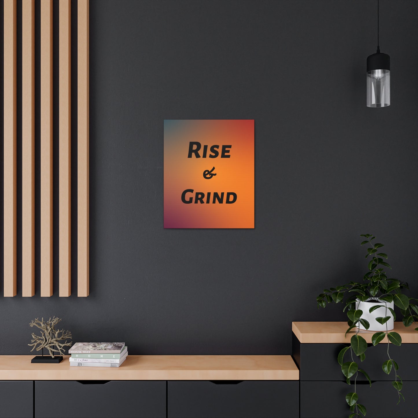 High-quality rise and grind wall art for indoor motivation