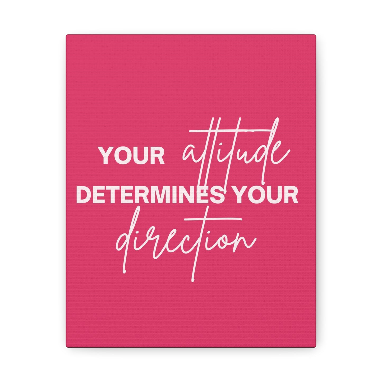 Elegant pink wall art with clean white typography.
