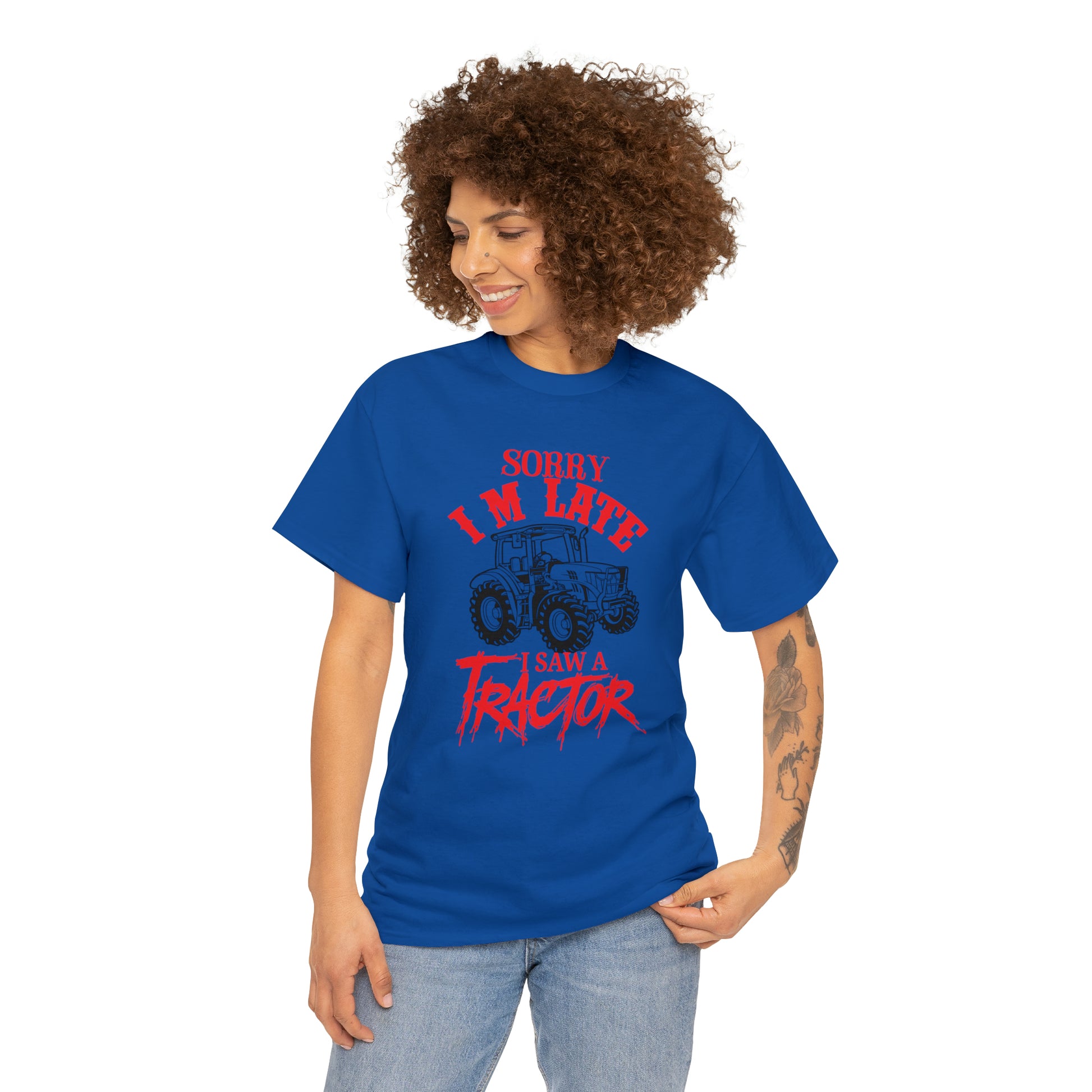 "Sorry I'm Late, I Saw A Tractor" T-Shirt - Weave Got Gifts - Unique Gifts You Won’t Find Anywhere Else!