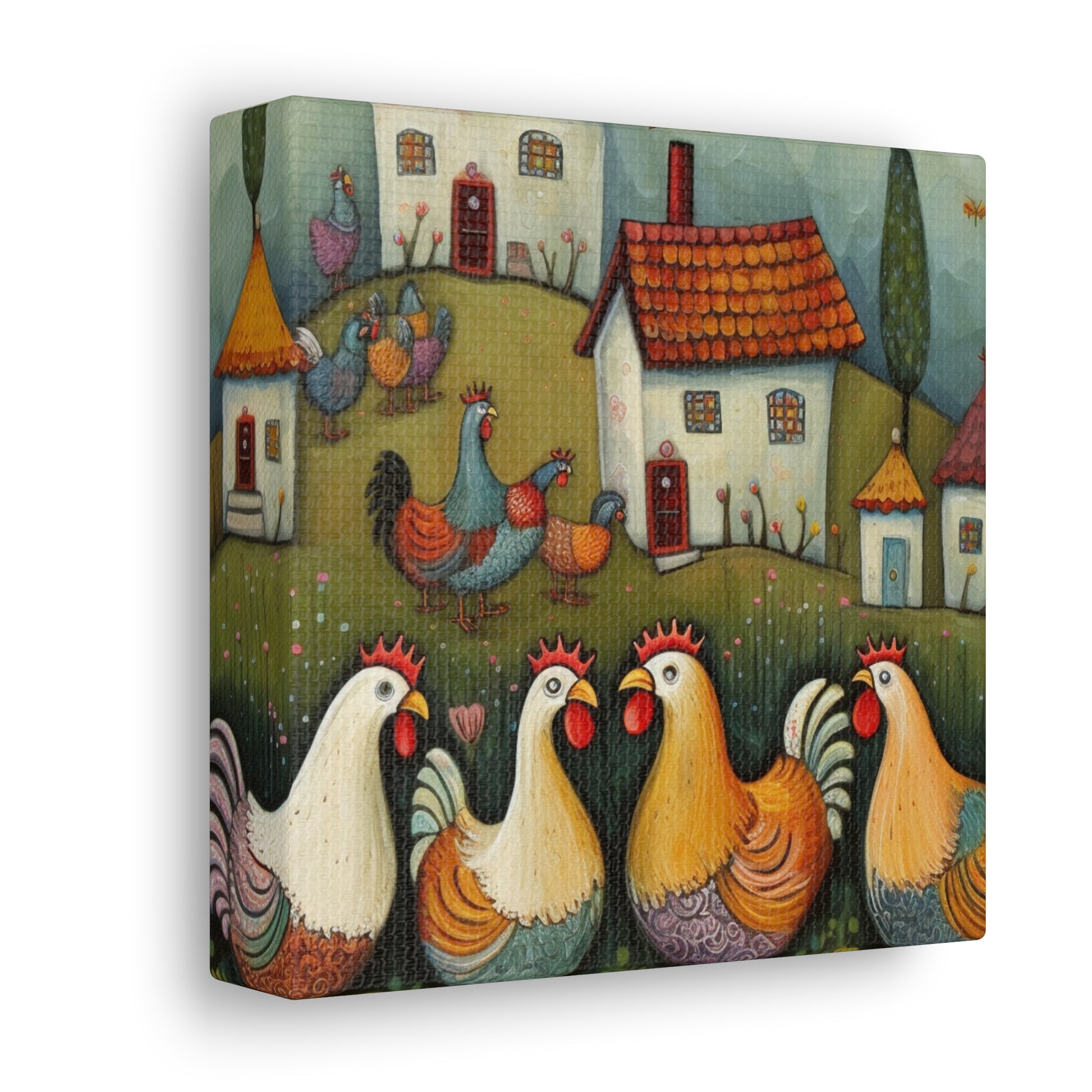 "Vintage Chicken Art" Wall Art - Weave Got Gifts - Unique Gifts You Won’t Find Anywhere Else!