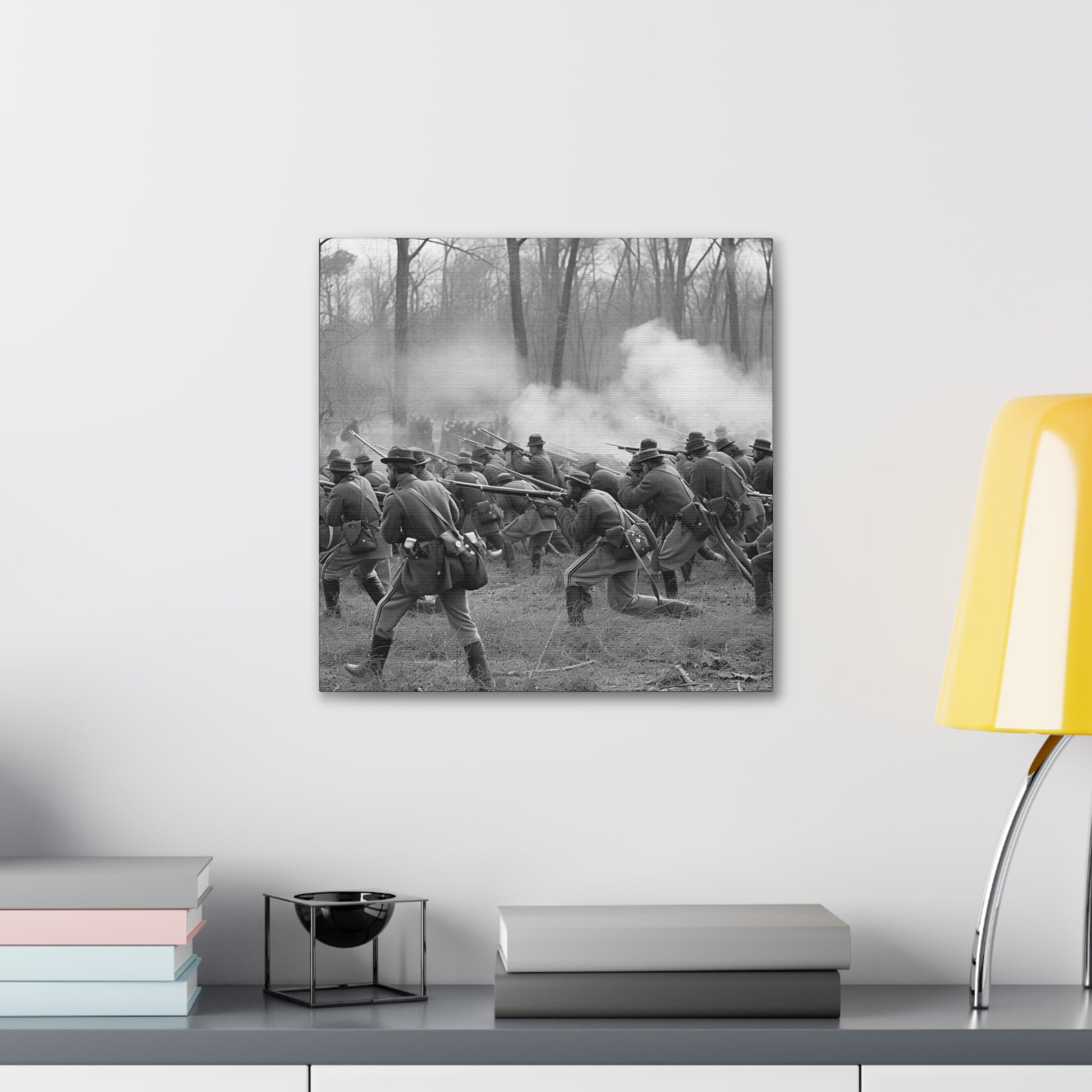 Monochrome Civil War canvas print
