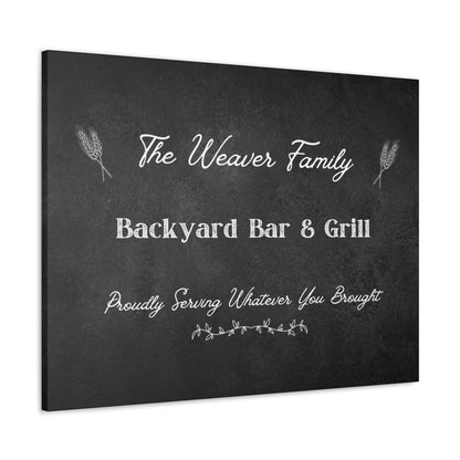 "Backyard Bar & Grill" Custom Wall Art - Weave Got Gifts - Unique Gifts You Won’t Find Anywhere Else!