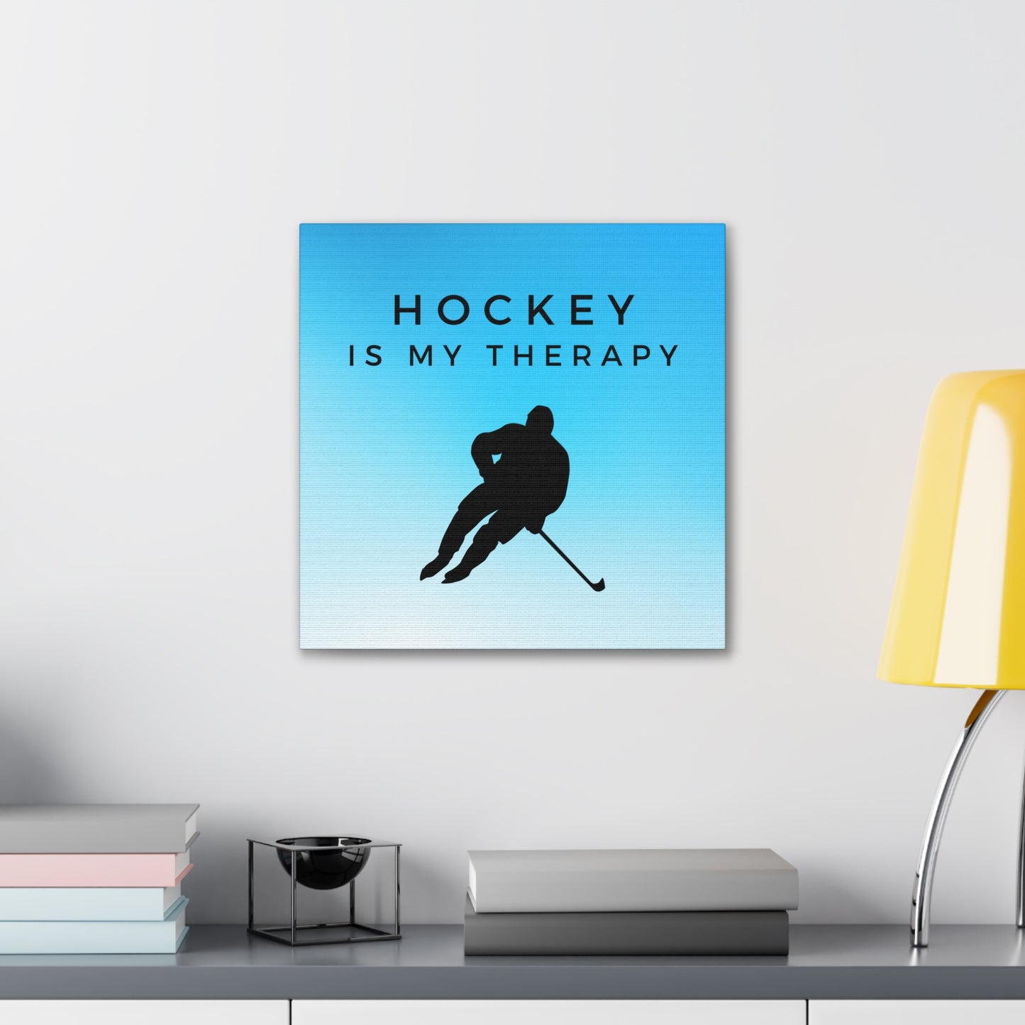 "Hockey Is My Therapy" Wall Art - Weave Got Gifts - Unique Gifts You Won’t Find Anywhere Else!