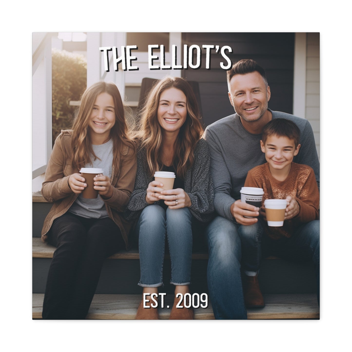 Custom family wall decor with Blackside font design
