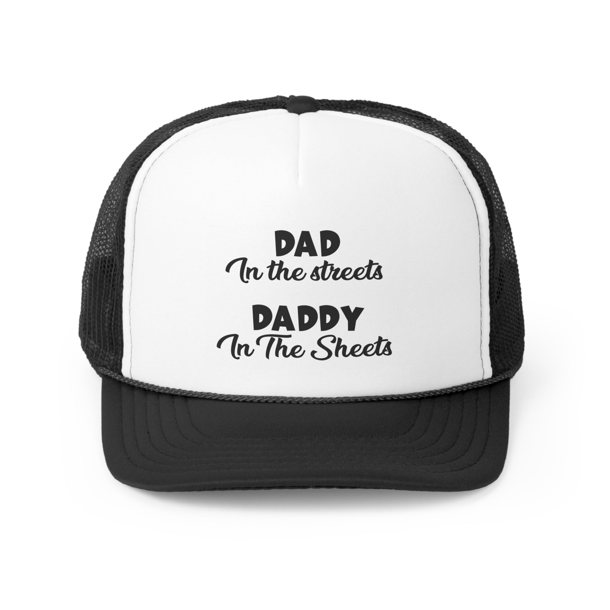 Playful dad hat with humorous text
