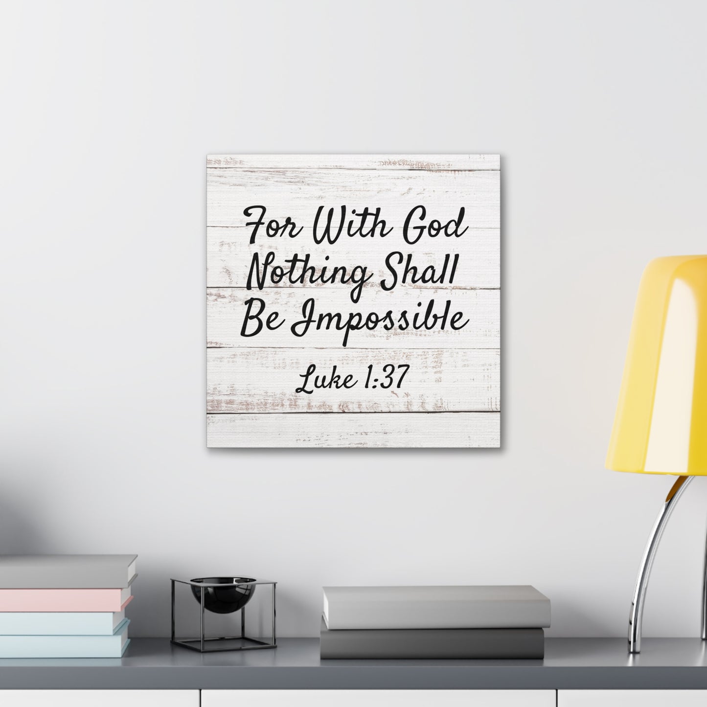 "For With God, Nothing Shall Be Impossible" Wall Art - Weave Got Gifts - Unique Gifts You Won’t Find Anywhere Else!