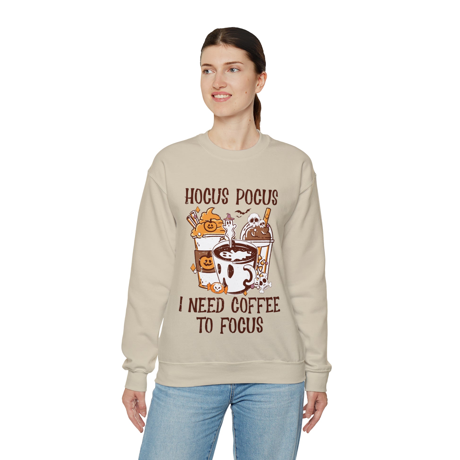 "Hocus Pocus I Need Coffee To Focus" Sweatshirt - Weave Got Gifts - Unique Gifts You Won’t Find Anywhere Else!