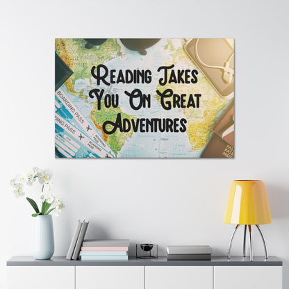 "Readings Takes You On The Greatest Adventures" Wall Art - Weave Got Gifts - Unique Gifts You Won’t Find Anywhere Else!