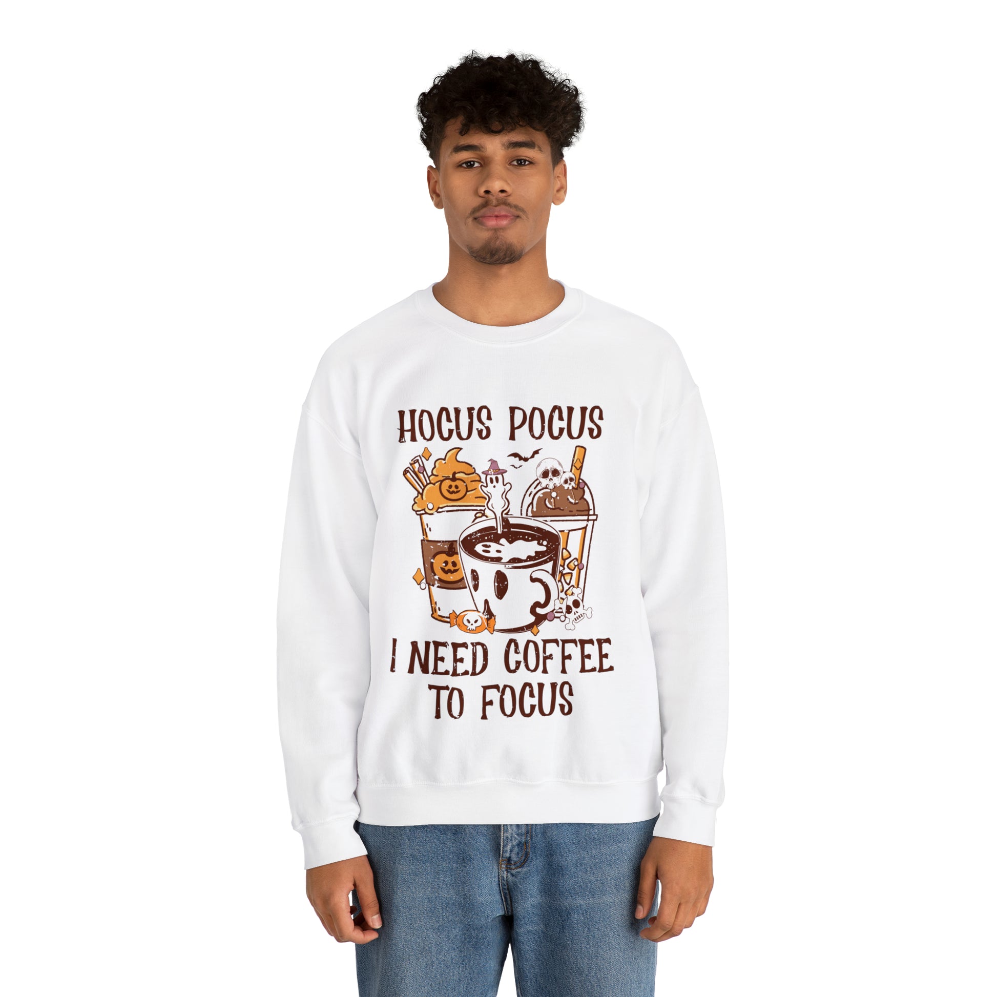 "Hocus Pocus I Need Coffee To Focus" Sweatshirt - Weave Got Gifts - Unique Gifts You Won’t Find Anywhere Else!