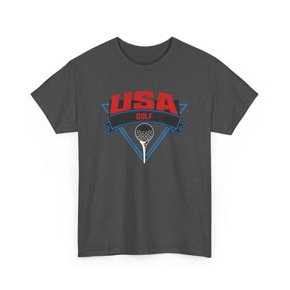 Classic fit USA flag golf shirt with patriotic design
