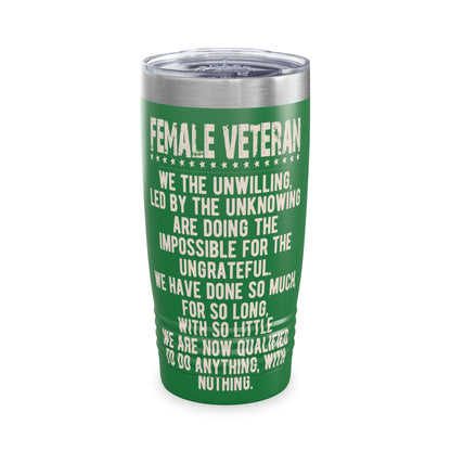 "Female Veteran" Tumbler - Weave Got Gifts - Unique Gifts You Won’t Find Anywhere Else!