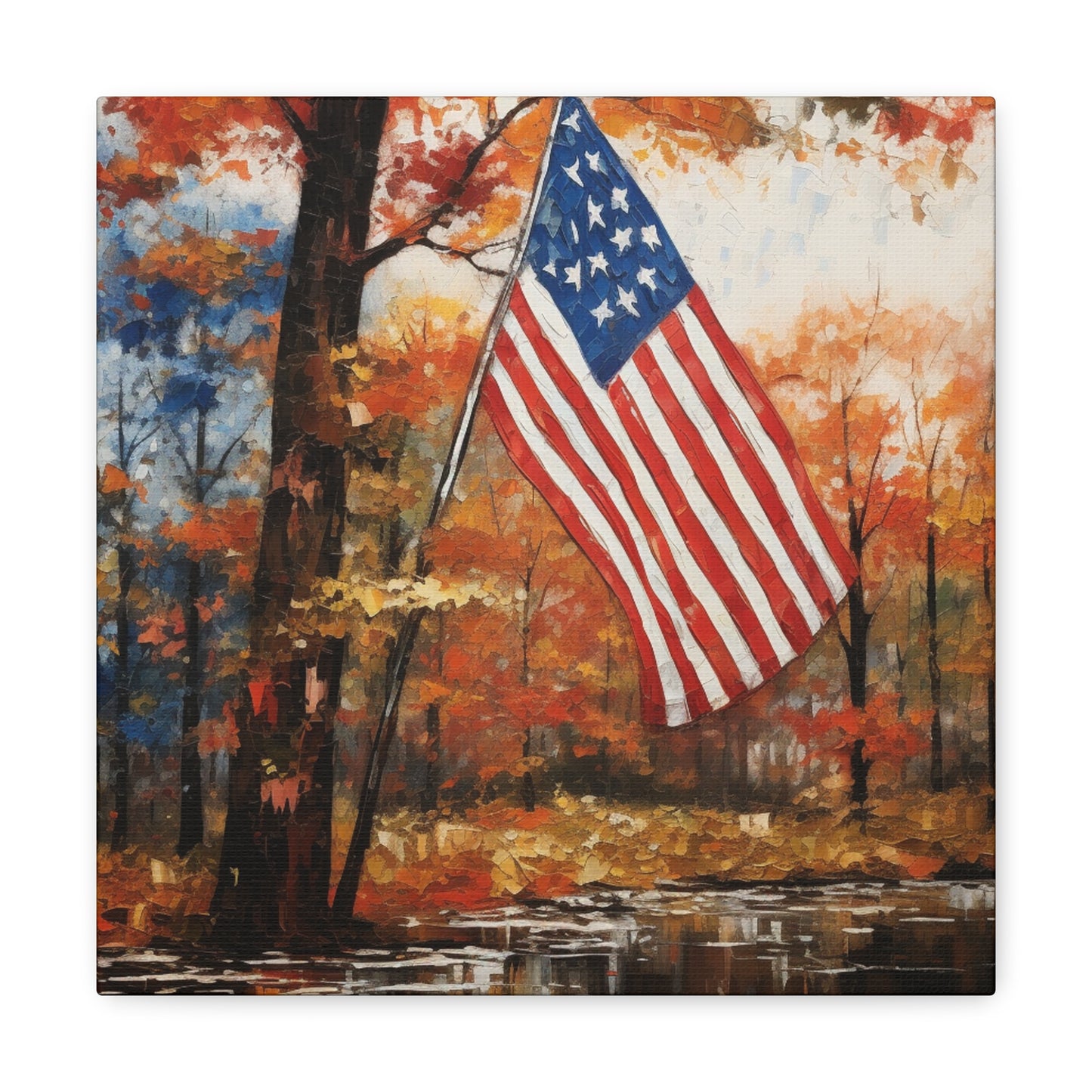 "Watercolor Painted America In Fall" Wall Art - Weave Got Gifts - Unique Gifts You Won’t Find Anywhere Else!