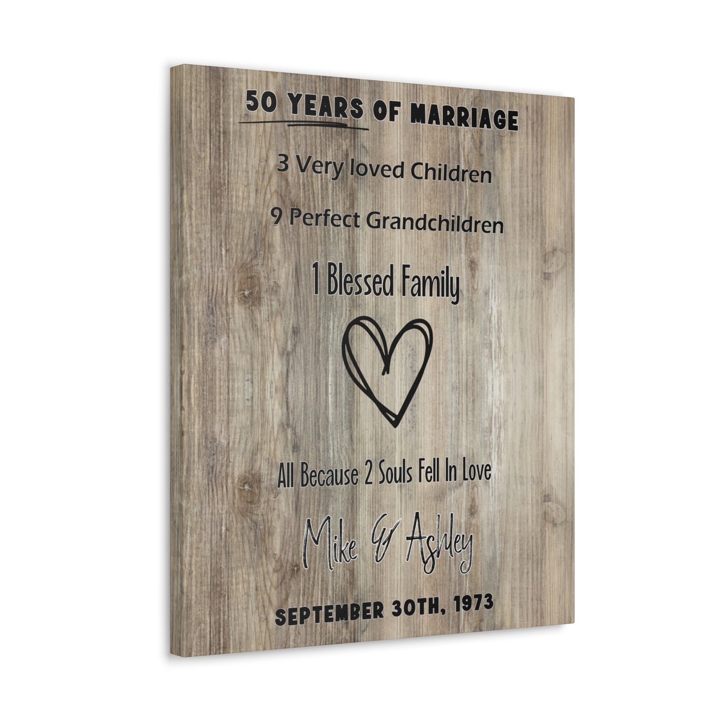 "50 Years Of Marriage" Wall Art - Weave Got Gifts - Unique Gifts You Won’t Find Anywhere Else!