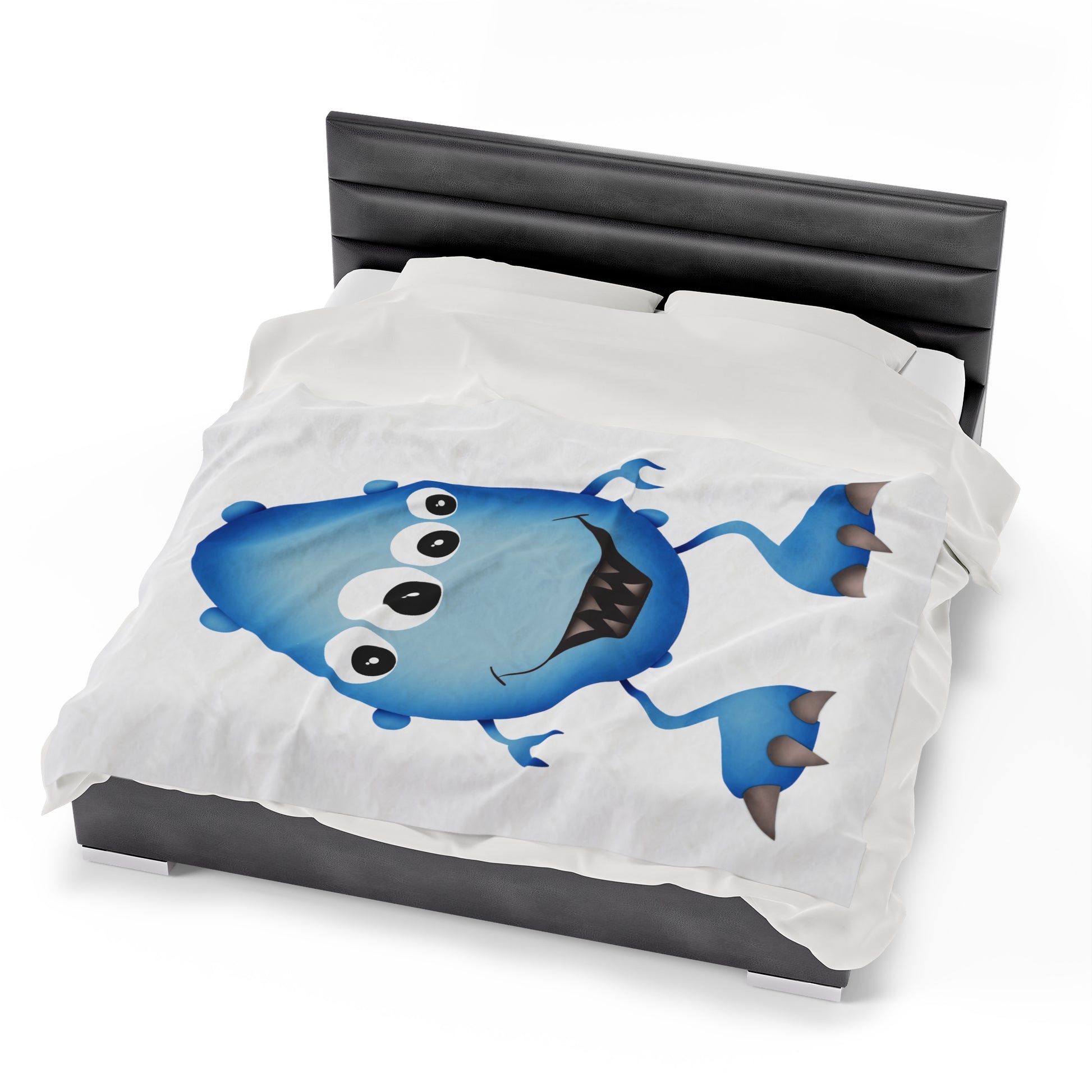 "Cute Blue Monster" Plush Blanket - Weave Got Gifts - Unique Gifts You Won’t Find Anywhere Else!