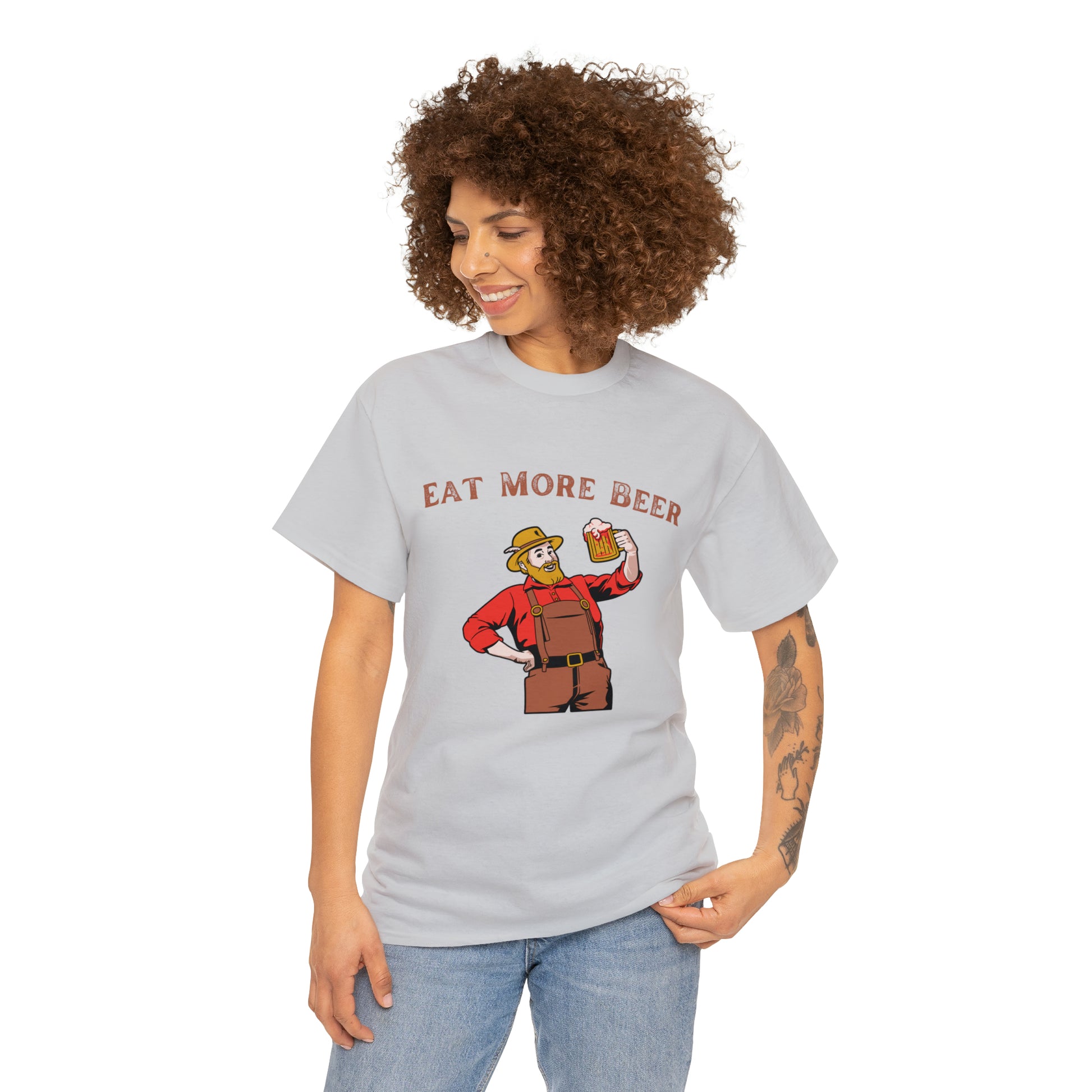 Beer lover shirt with lumberjack graphic
