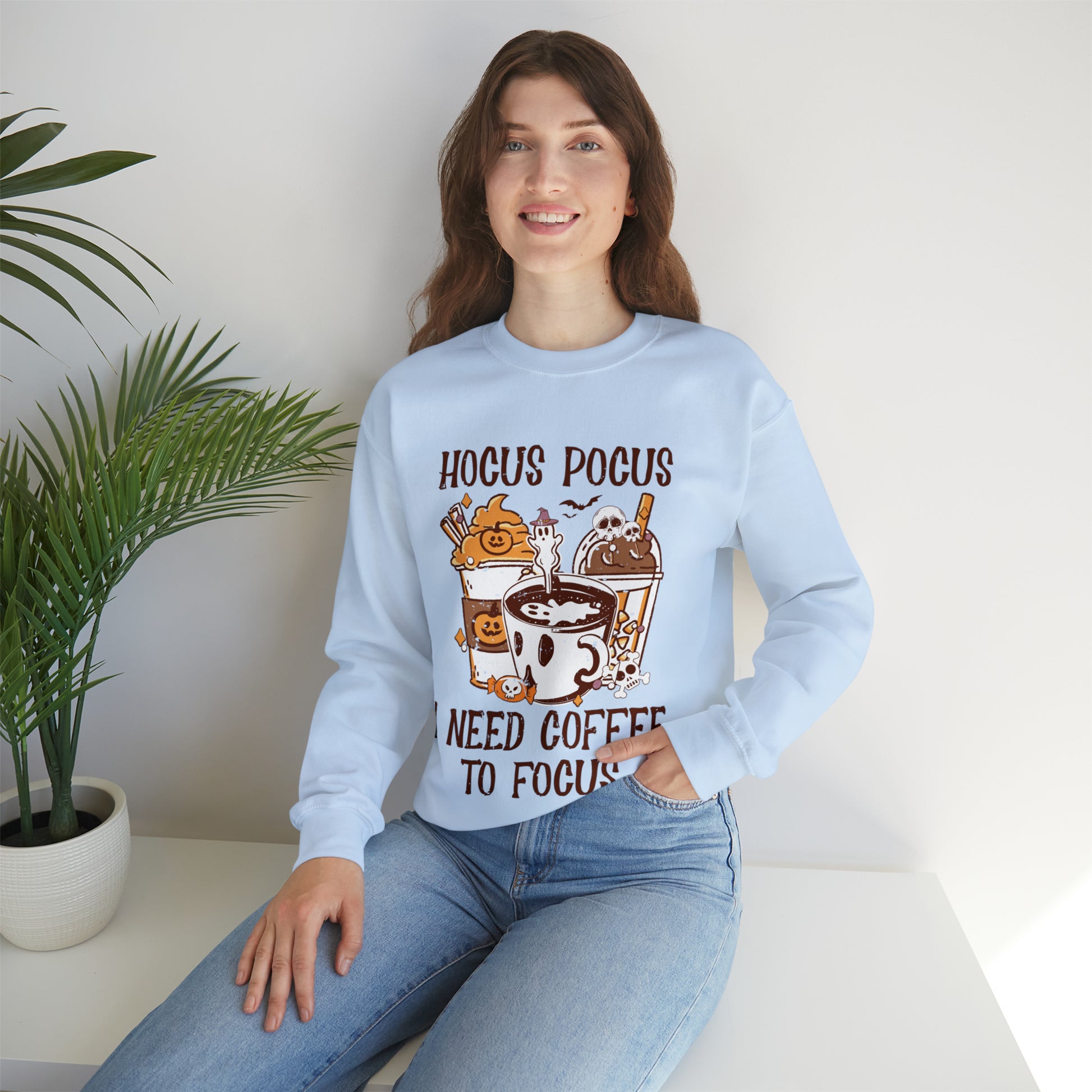 "Hocus Pocus I Need Coffee To Focus" Sweatshirt - Weave Got Gifts - Unique Gifts You Won’t Find Anywhere Else!